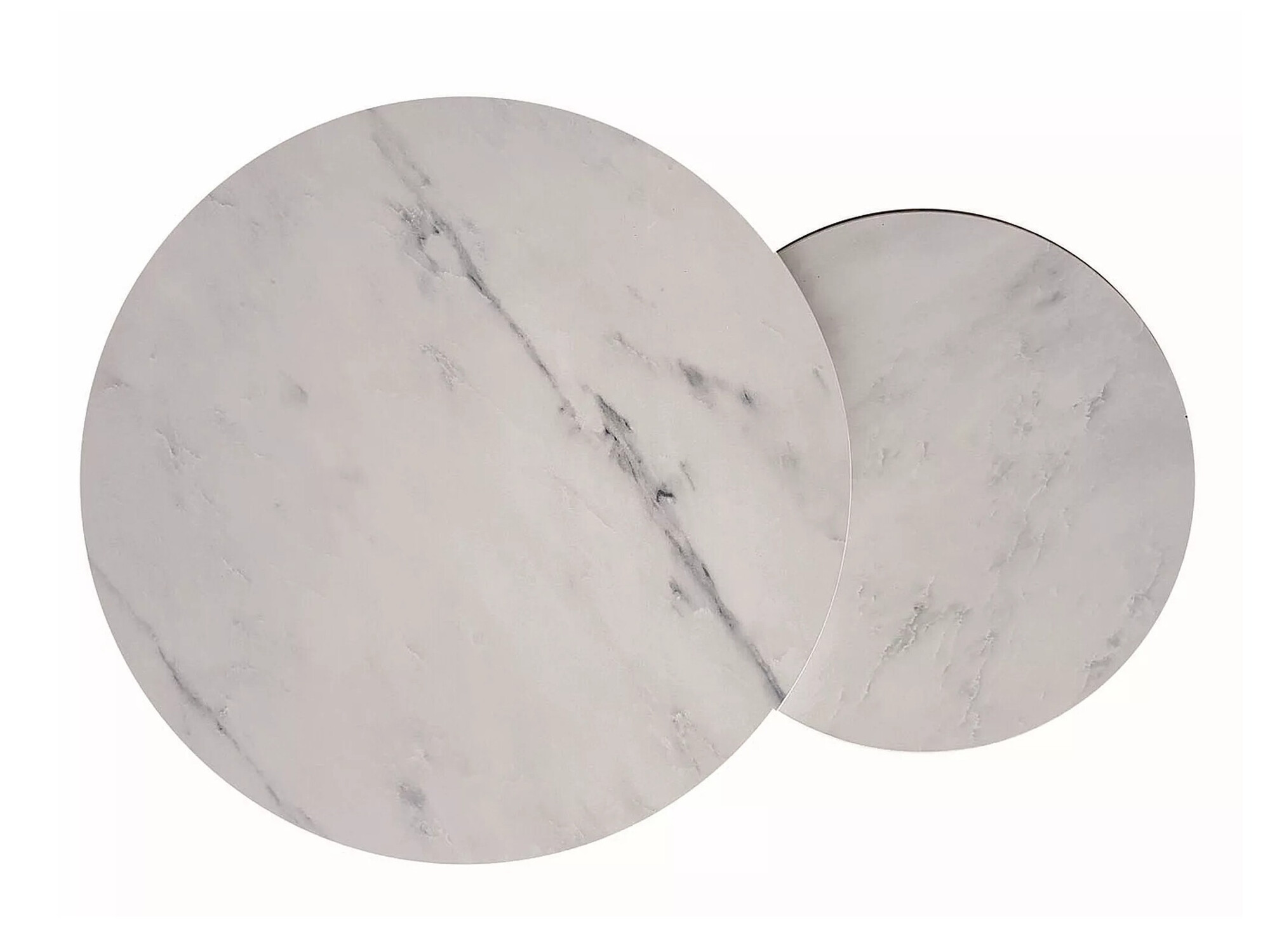 Žurnālu galdiņu komplekts Detroit 397 (Balts marmors)