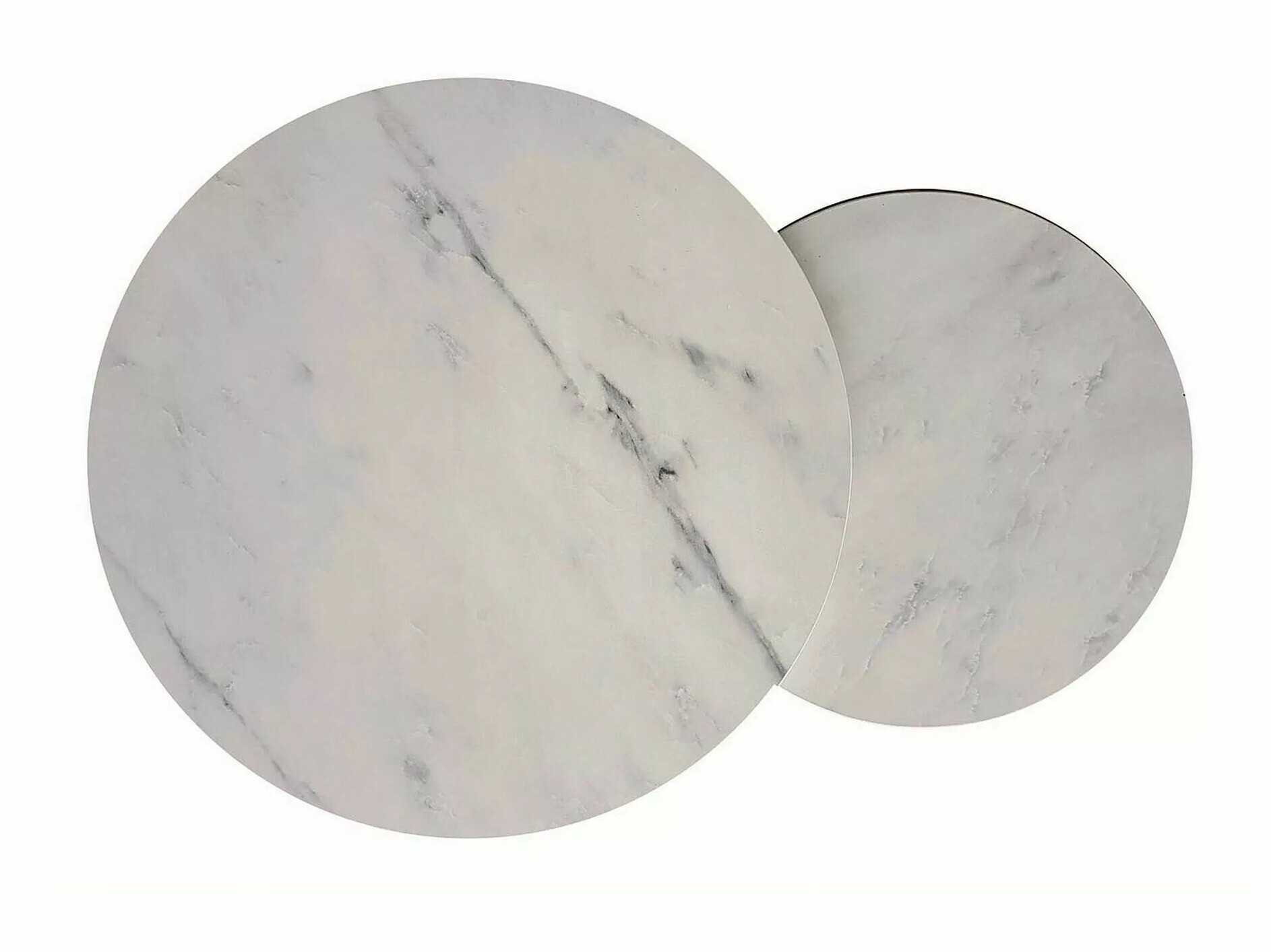 Žurnālu galdiņu komplekts Detroit 398 (Balts marmors)