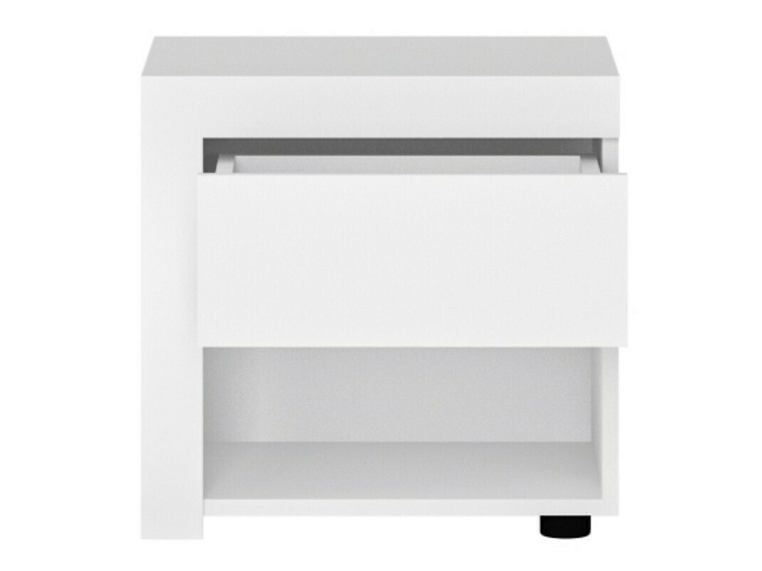 Прикроватная тумбочка Feldeli 113 (Белый + Глянцевый белый)