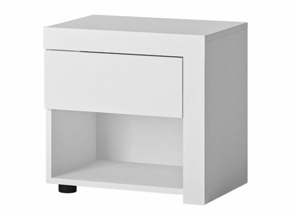 Прикроватная тумбочка Feldeli 113 (Белый + Глянцевый белый)