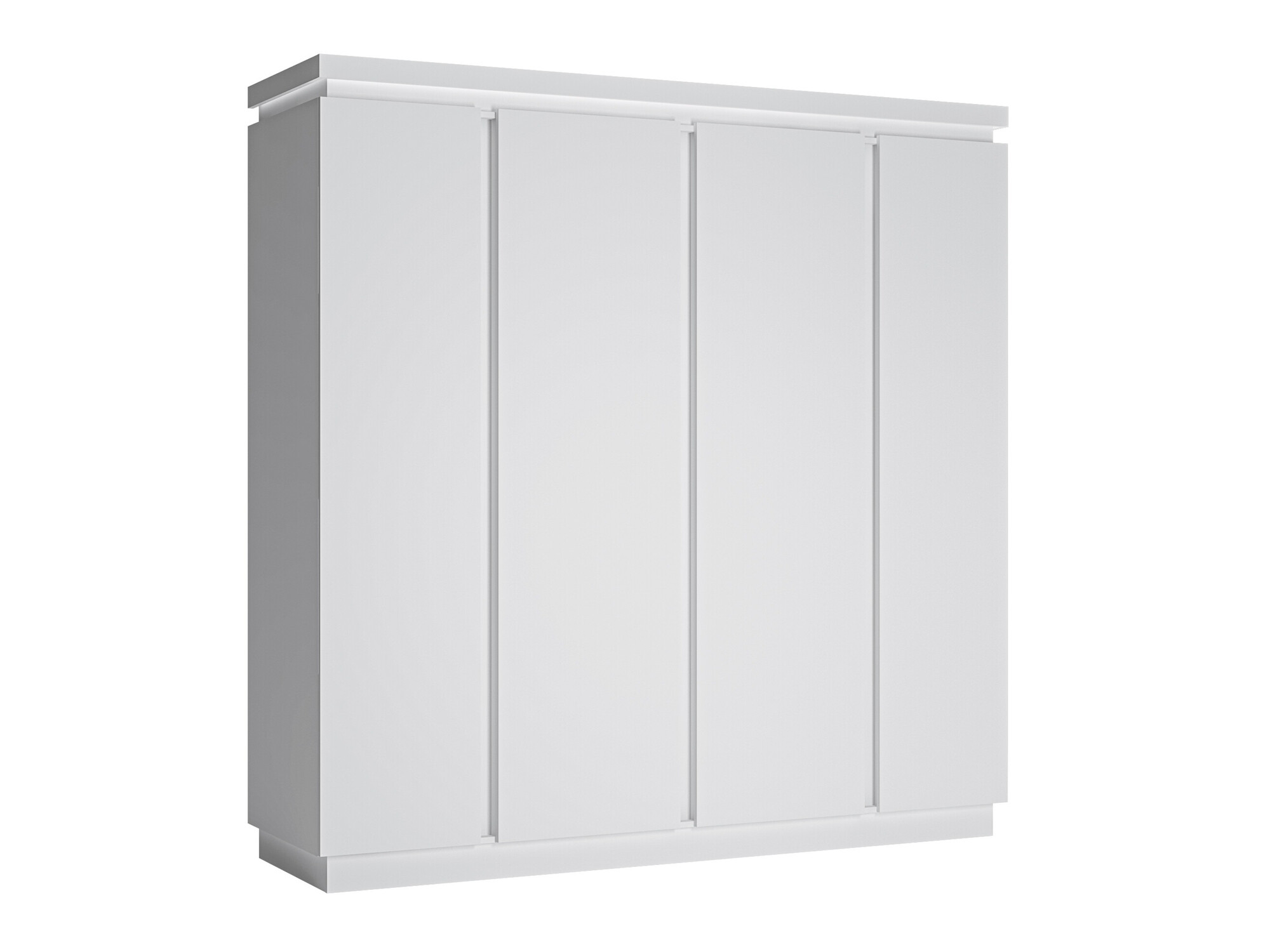 Skapis Feldeli 116 (Balts + Glancēts balts)