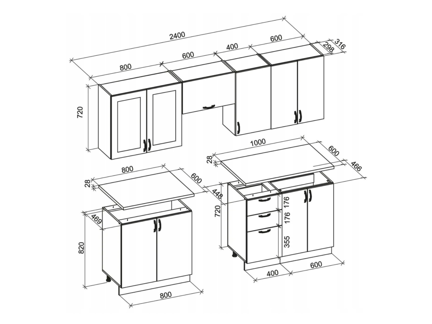 Virtuves komplekts Houston 1730