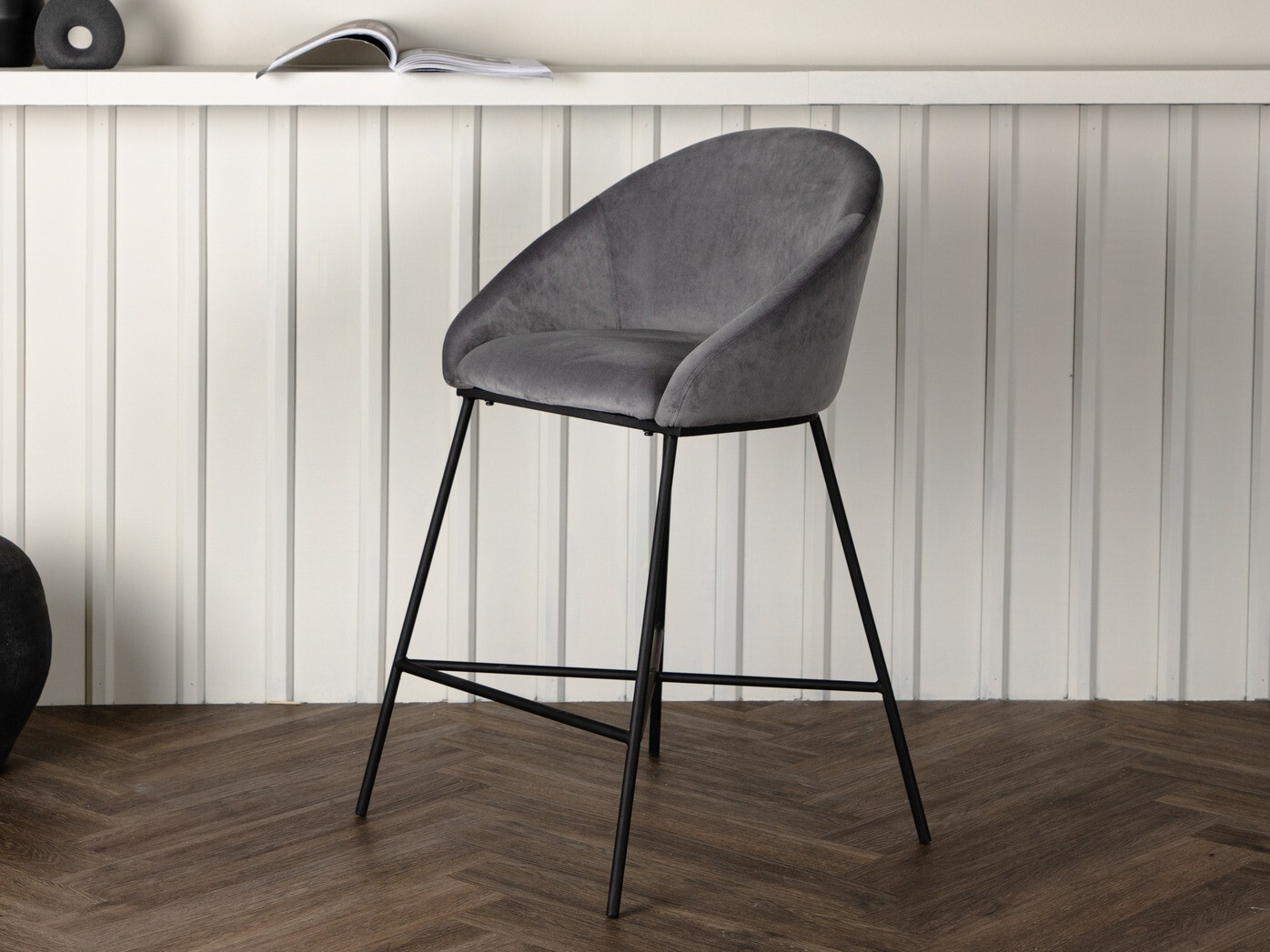 Барный стул Dallas 3175 (Тёмно-серый + Чёрный)