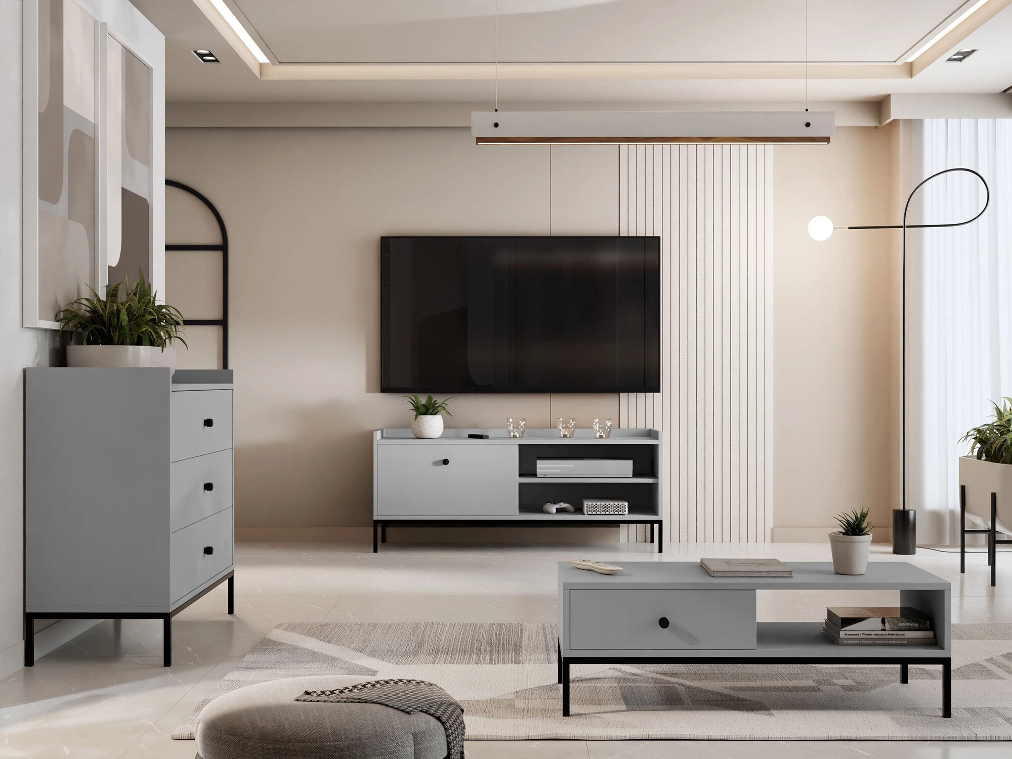 Kumode Comfivo Etmore 100 (Pelēks)