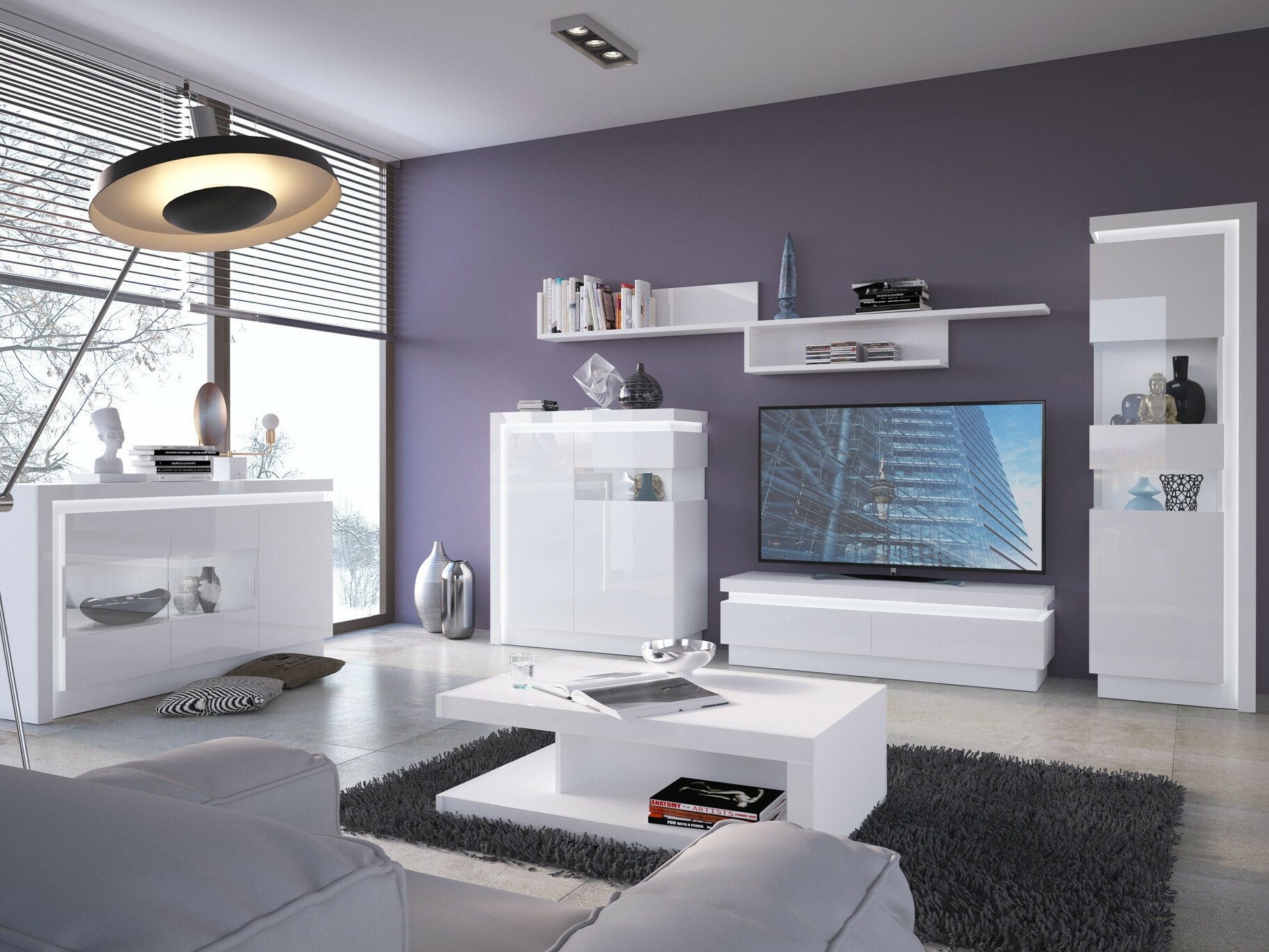 Plaukts Feldeli 111 (Balts + Glancēts balts)