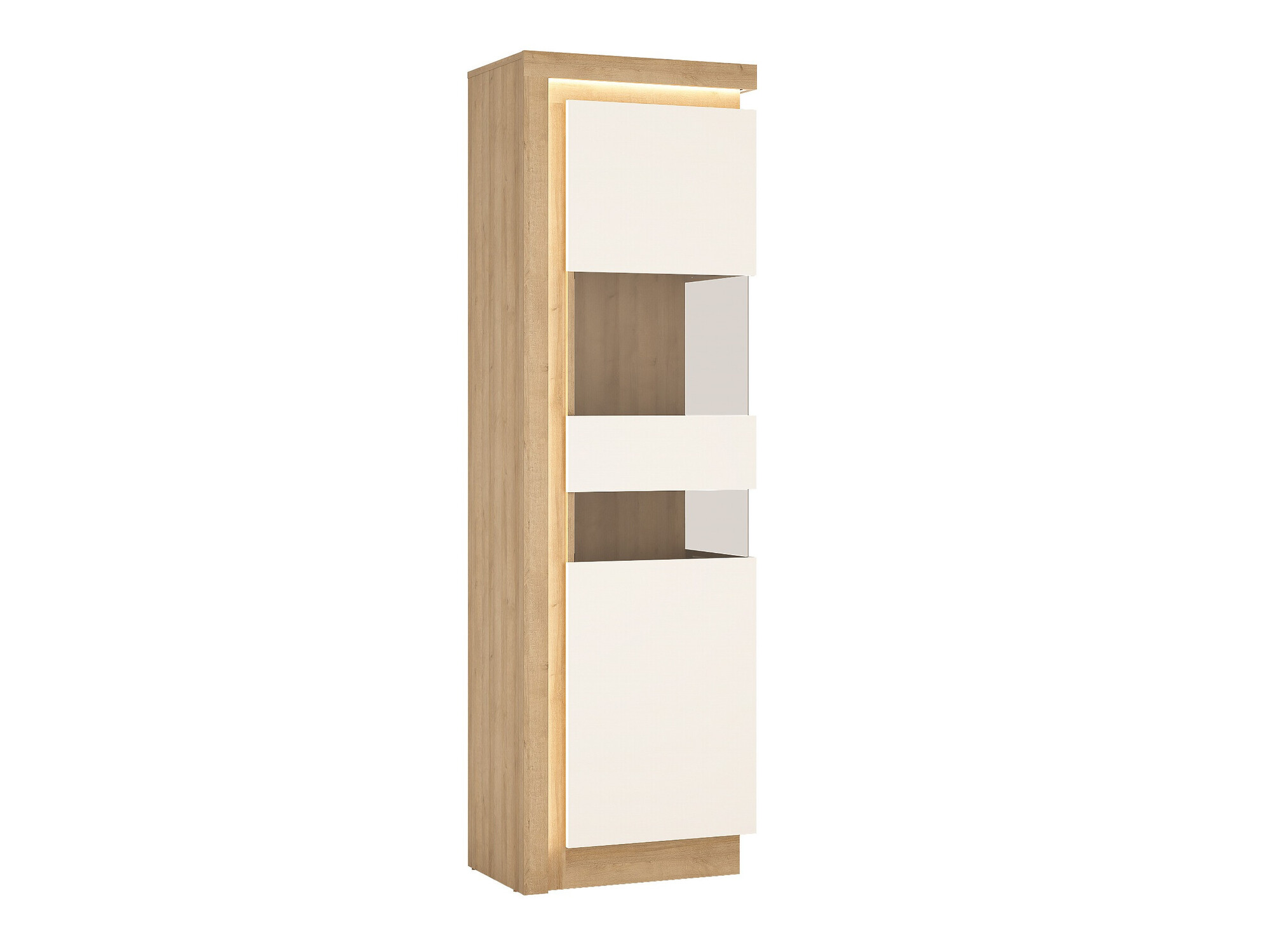 Plaukts Feldeli 111 (Riviera ozols + Glancēts balts)