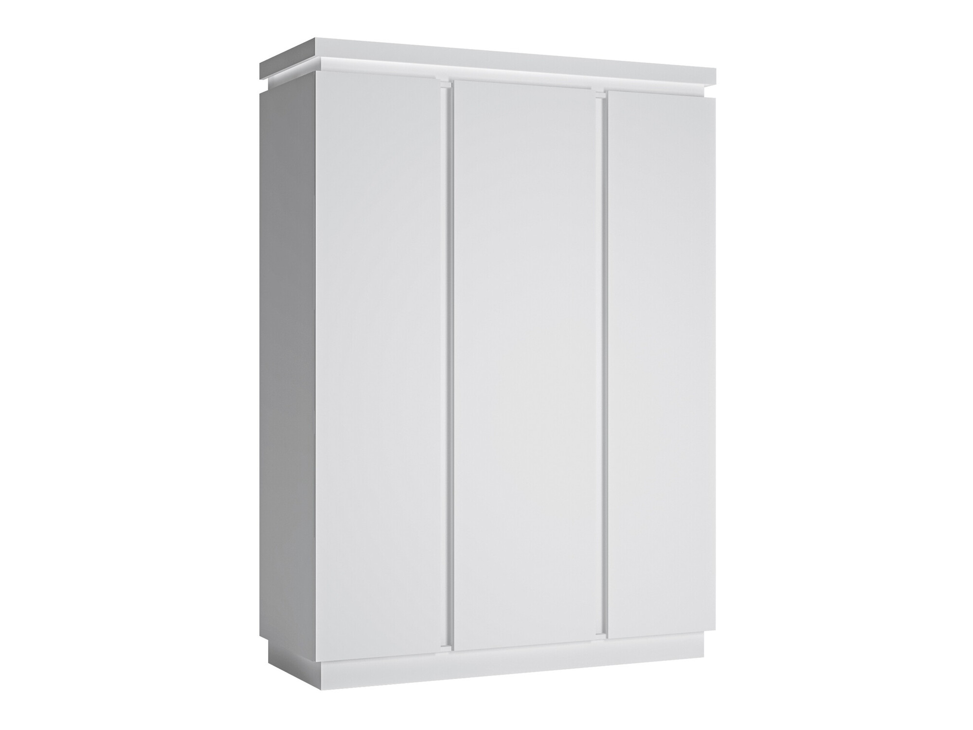 Skapis Feldeli 115 (Balts + Glancēts balts)