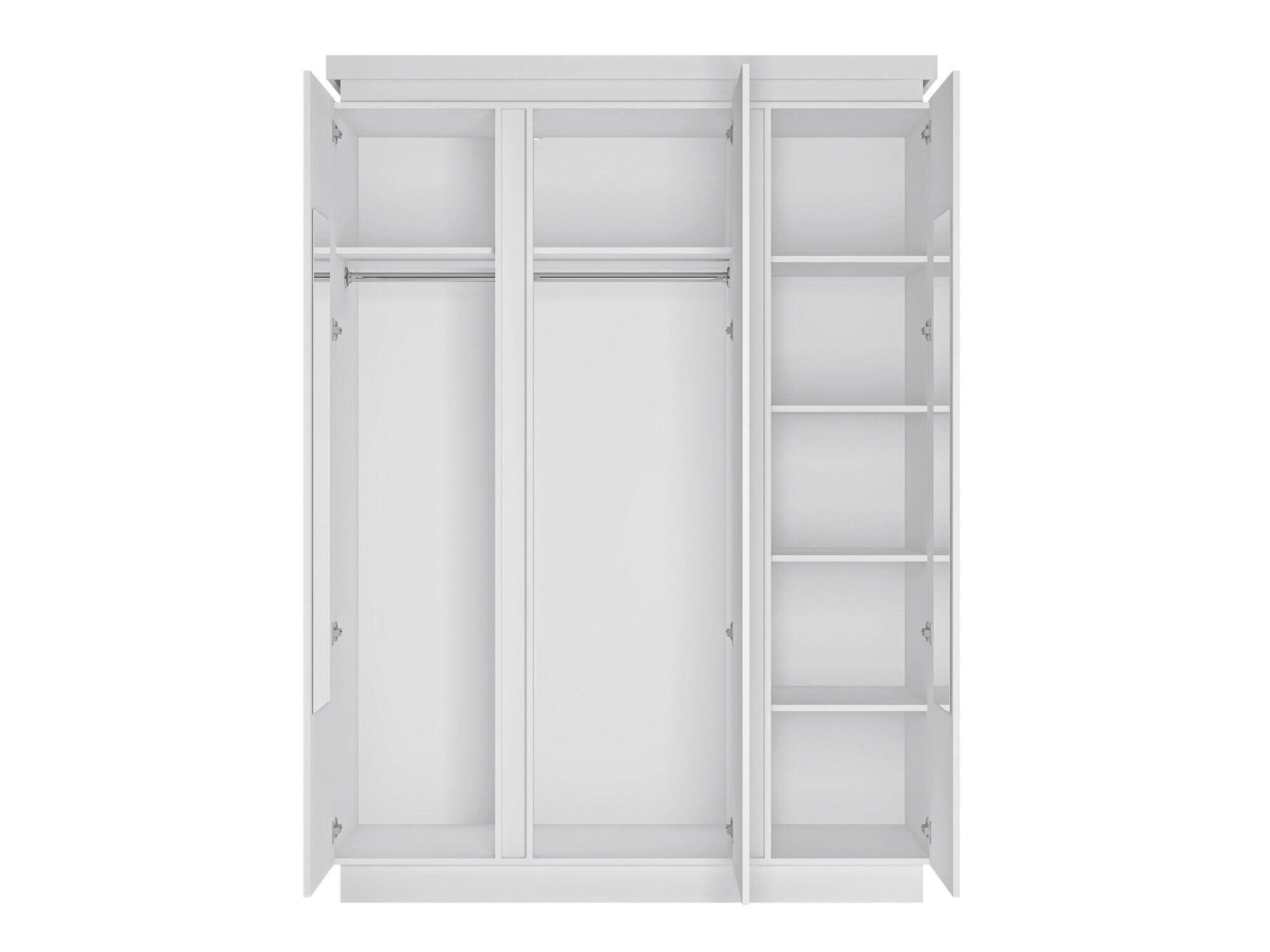 Skapis Feldeli 115 (Balts + Glancēts balts)