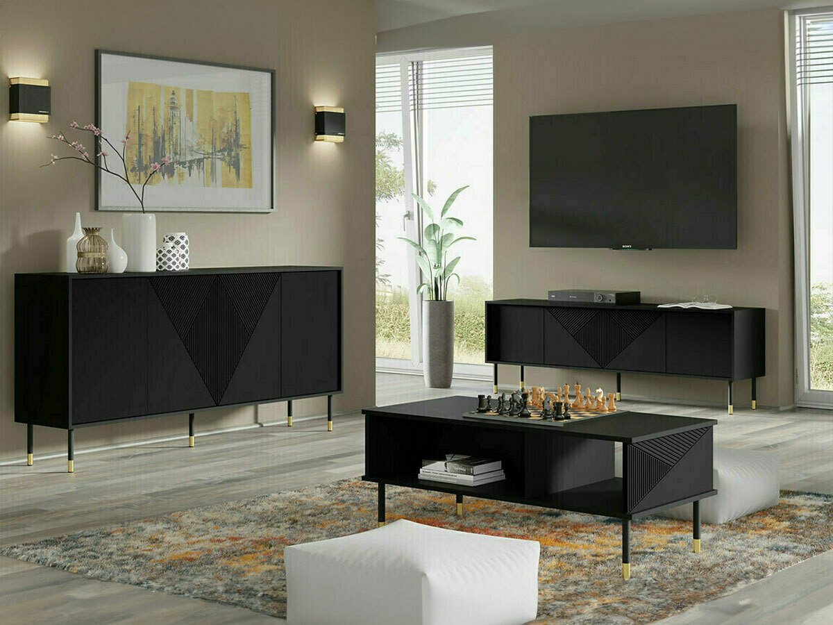 Viesistabas komplekts Teopha 104 (Melns)