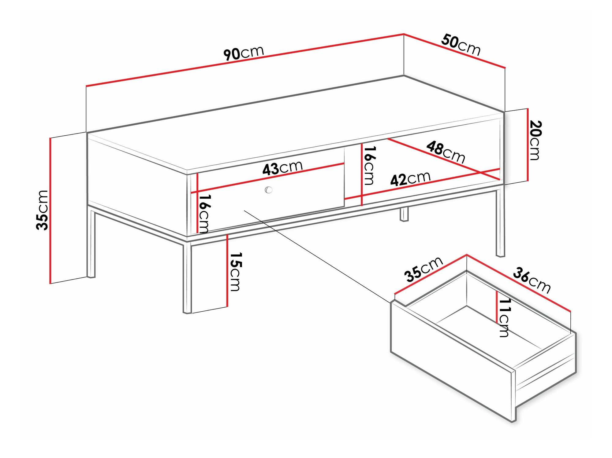 Журнальный столик Comfivo Etmore 102 (Серый)