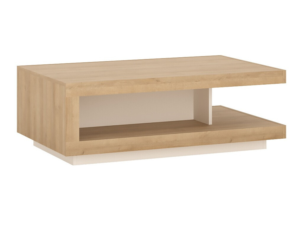 Žurnālu galdiņš Feldeli 105 (Riviera ozols + Balts)