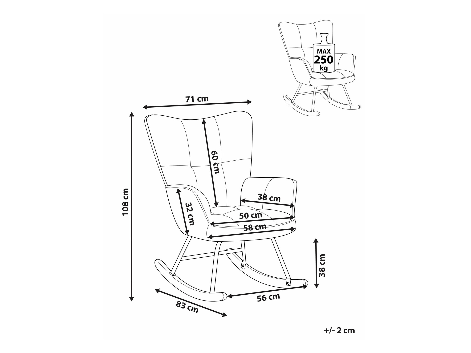 Кресло-качалка Berwyn 1242 (Бежевый)