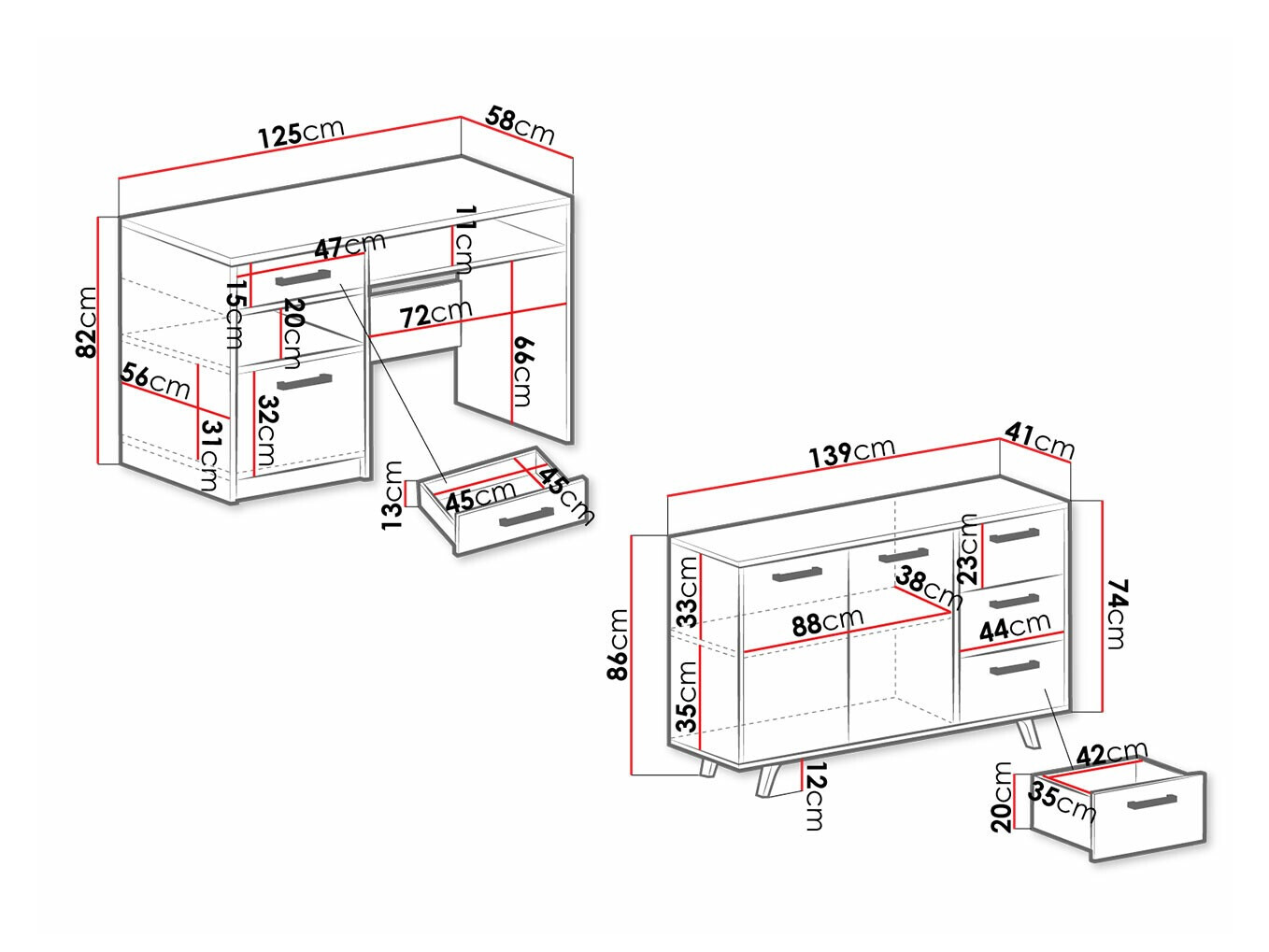Mēbeļu komplekts Dortivu 149 (Zaļš)