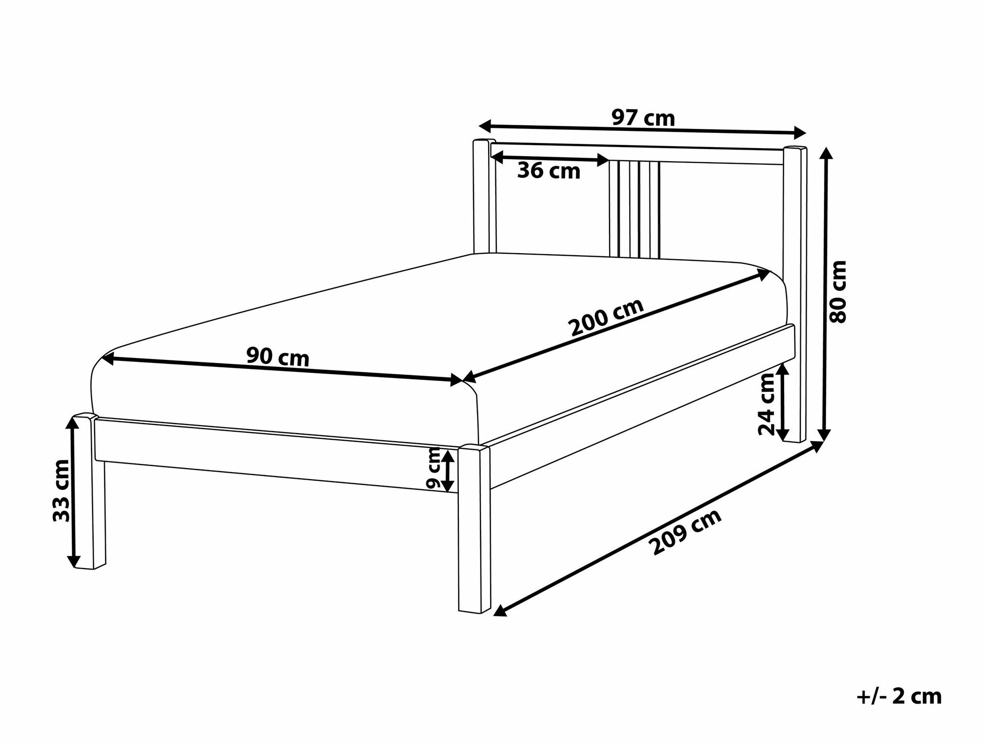 Кровать Berwyn 1089 (Светлое дерево)