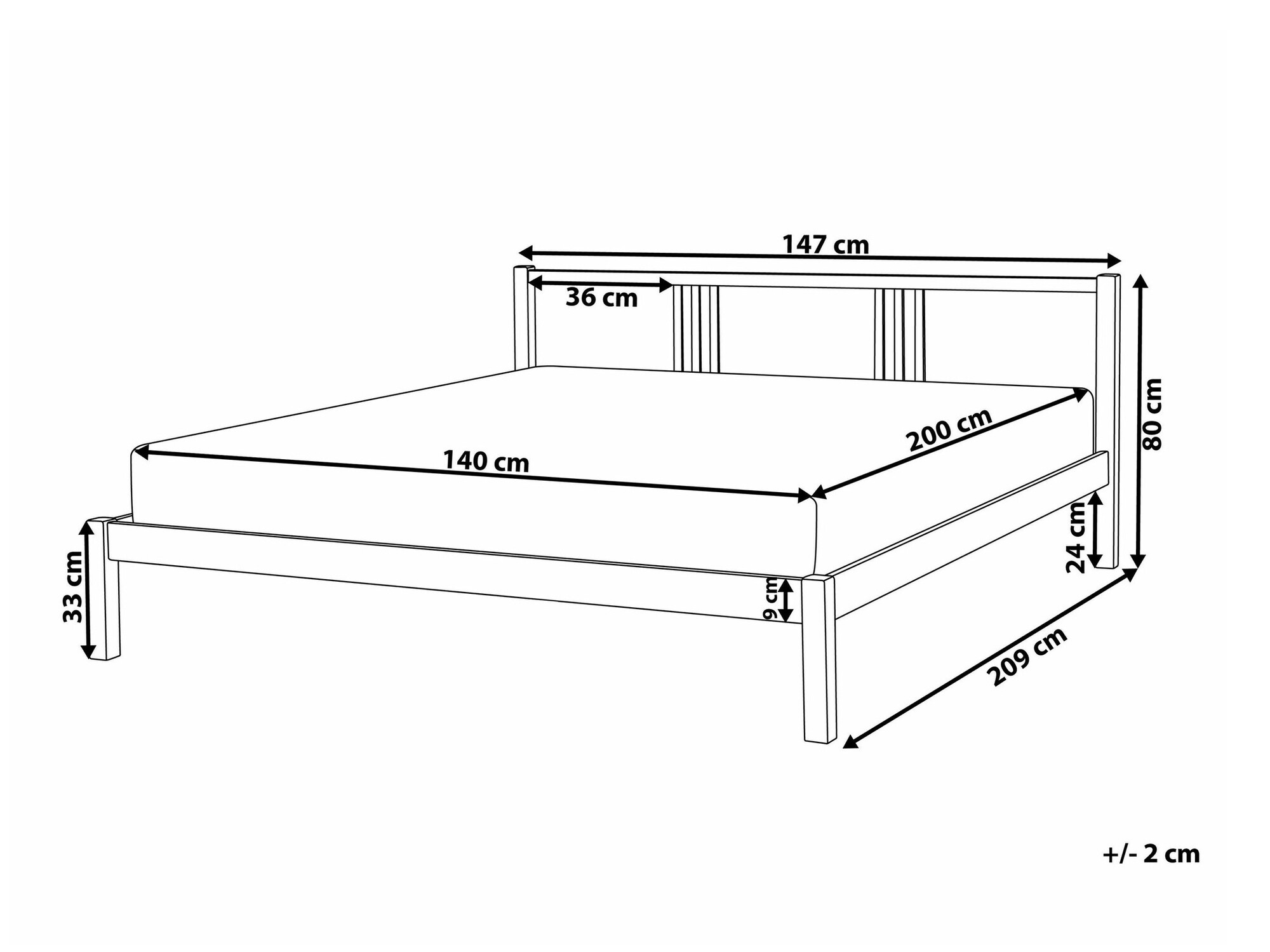Кровать Berwyn 1089 (Светлое дерево)