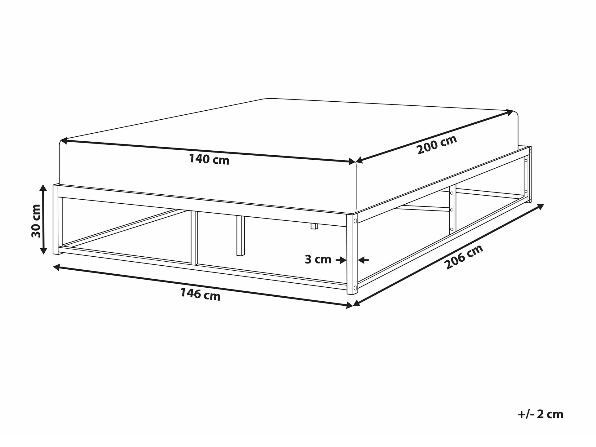 Кровать Berwyn 1625 (Чёрный)