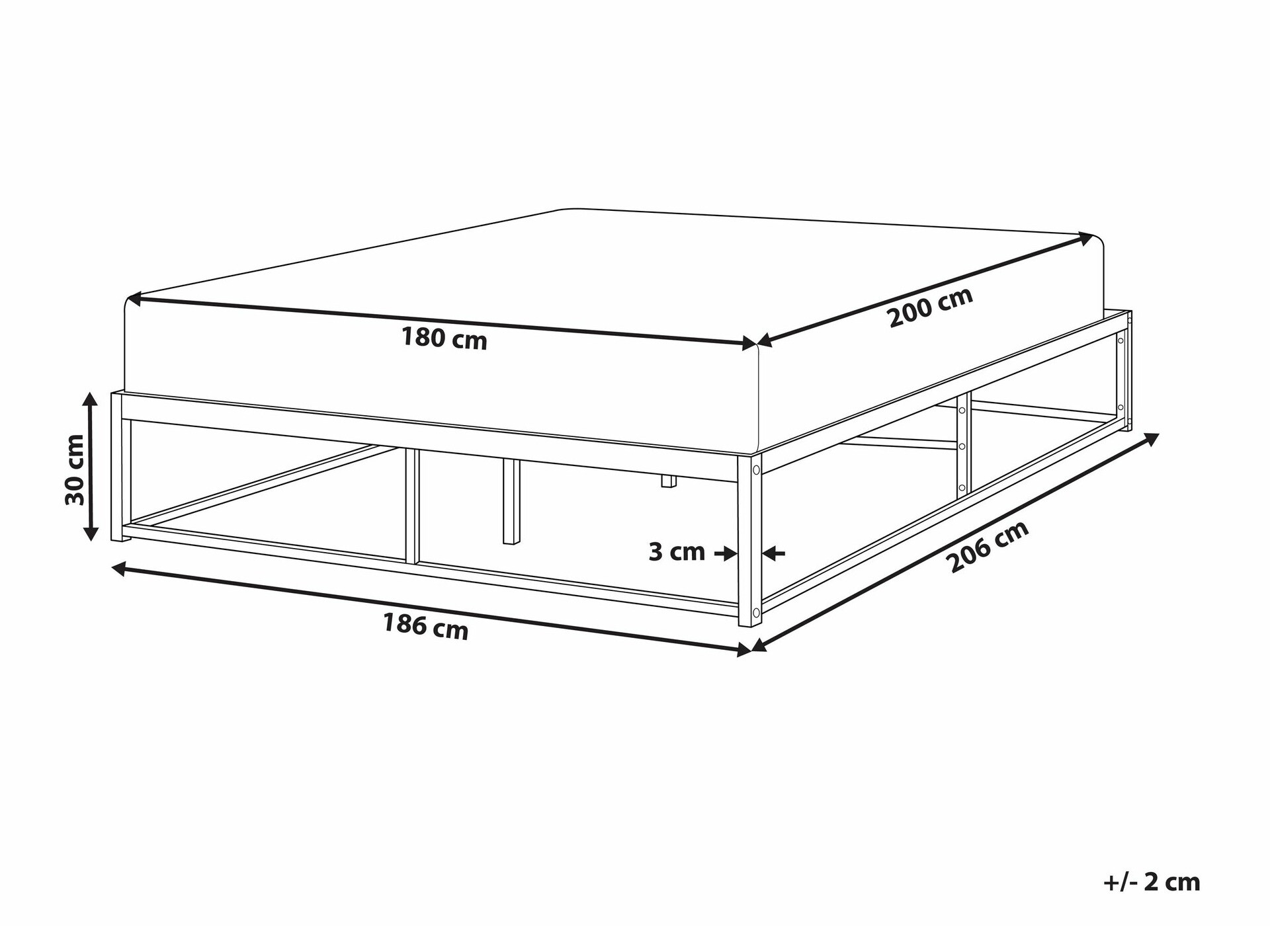 Кровать Berwyn 1625 (Чёрный)
