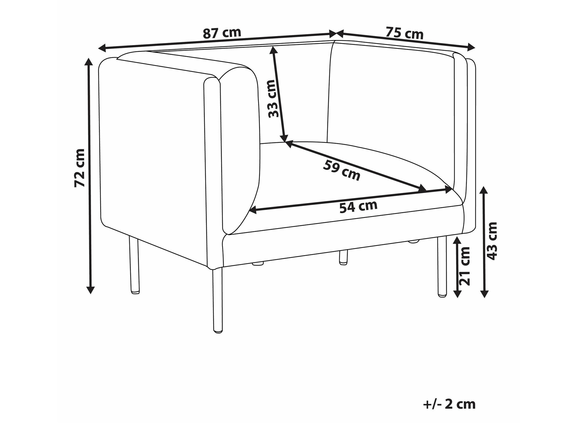 Кресло Berwyn 2021 (Серый)