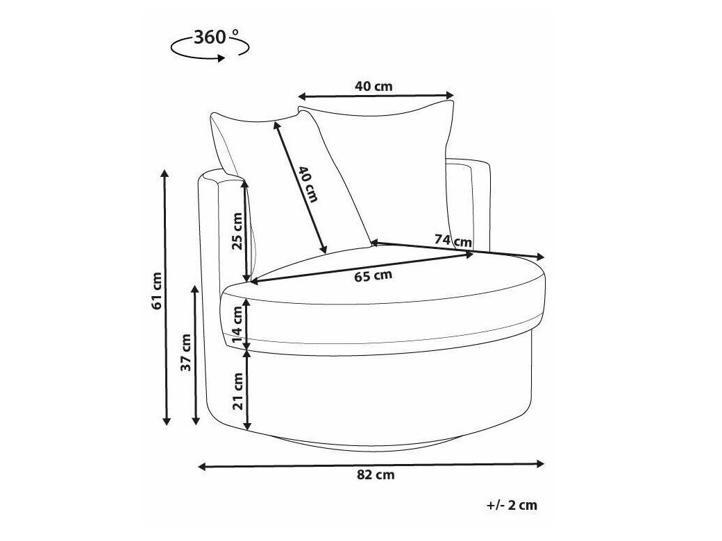 Krēsls Berwyn 1420 (Zils)