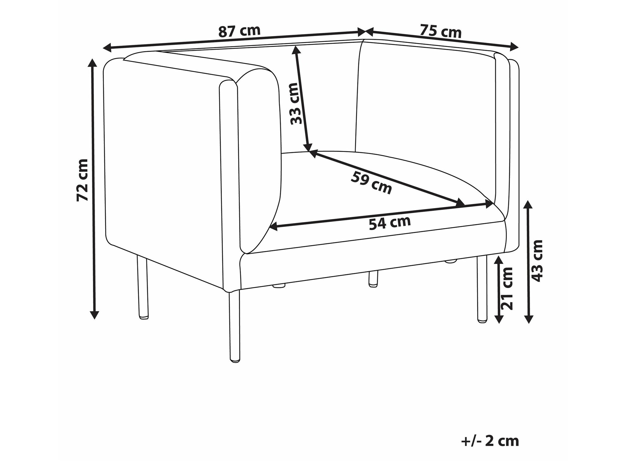 Krēsls Berwyn 2021 (Bēšs)