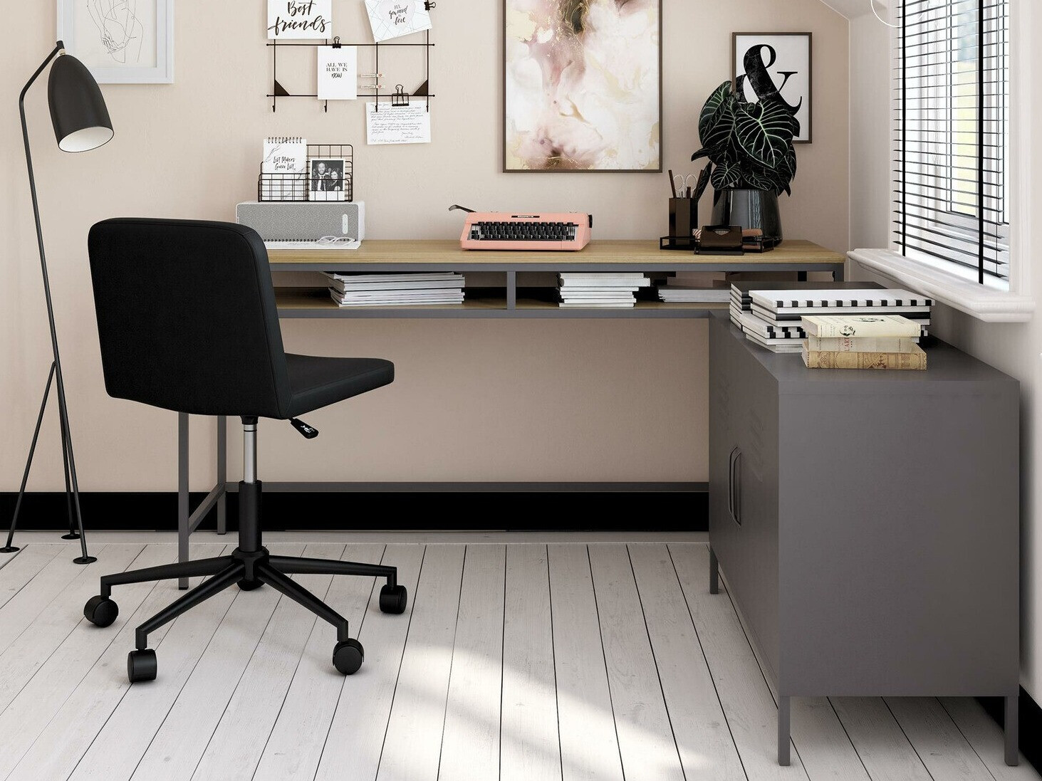 Письменный cтол Merfeli 104 (Серый + Дуб)