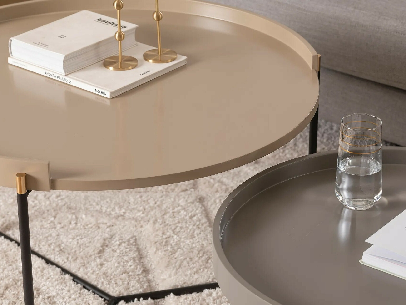 Комплект журнальных столиков Kailua 2135 (Бежевый + Taupe)