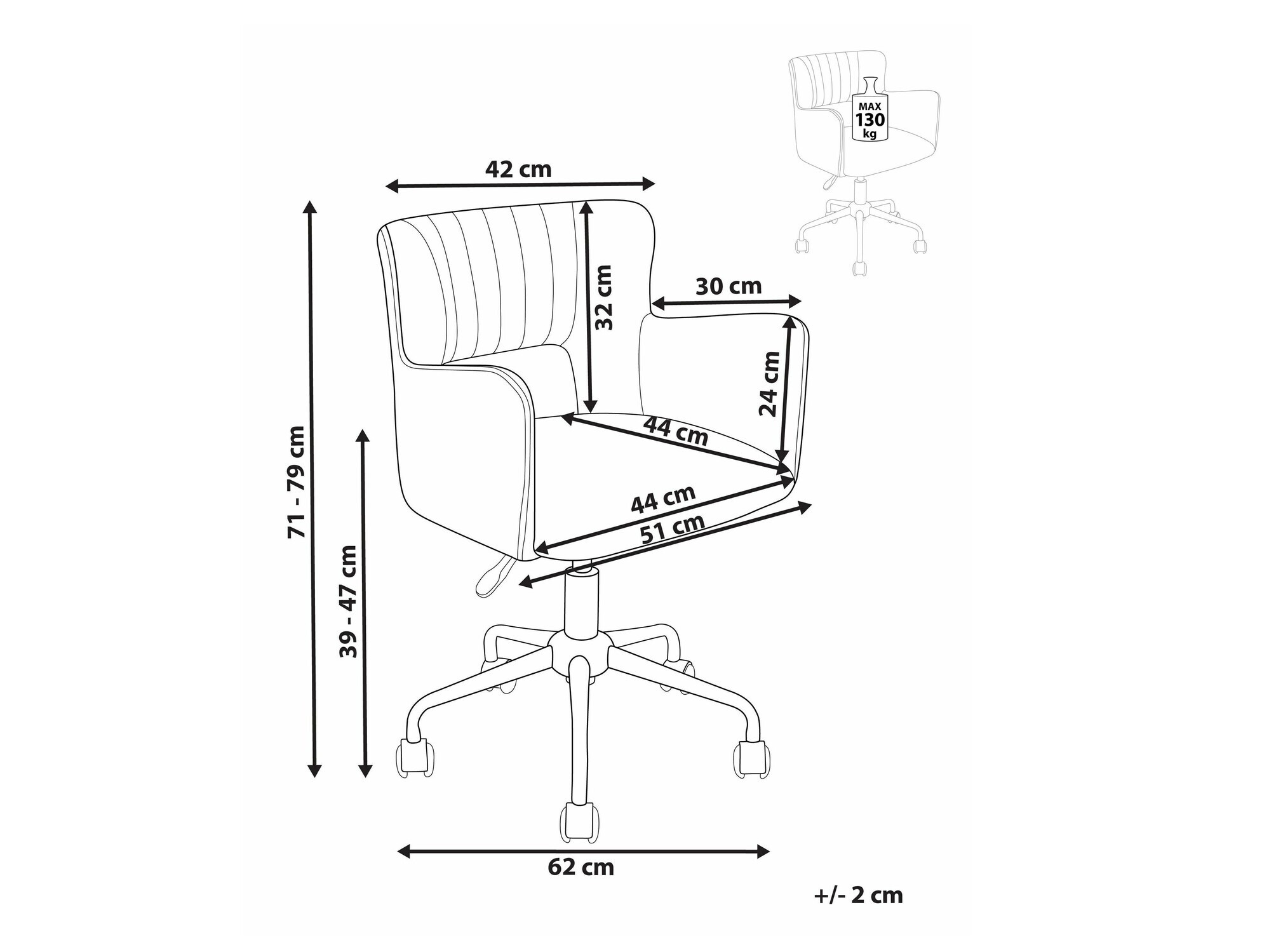 Офисный стул Berwyn 895 (Белый)