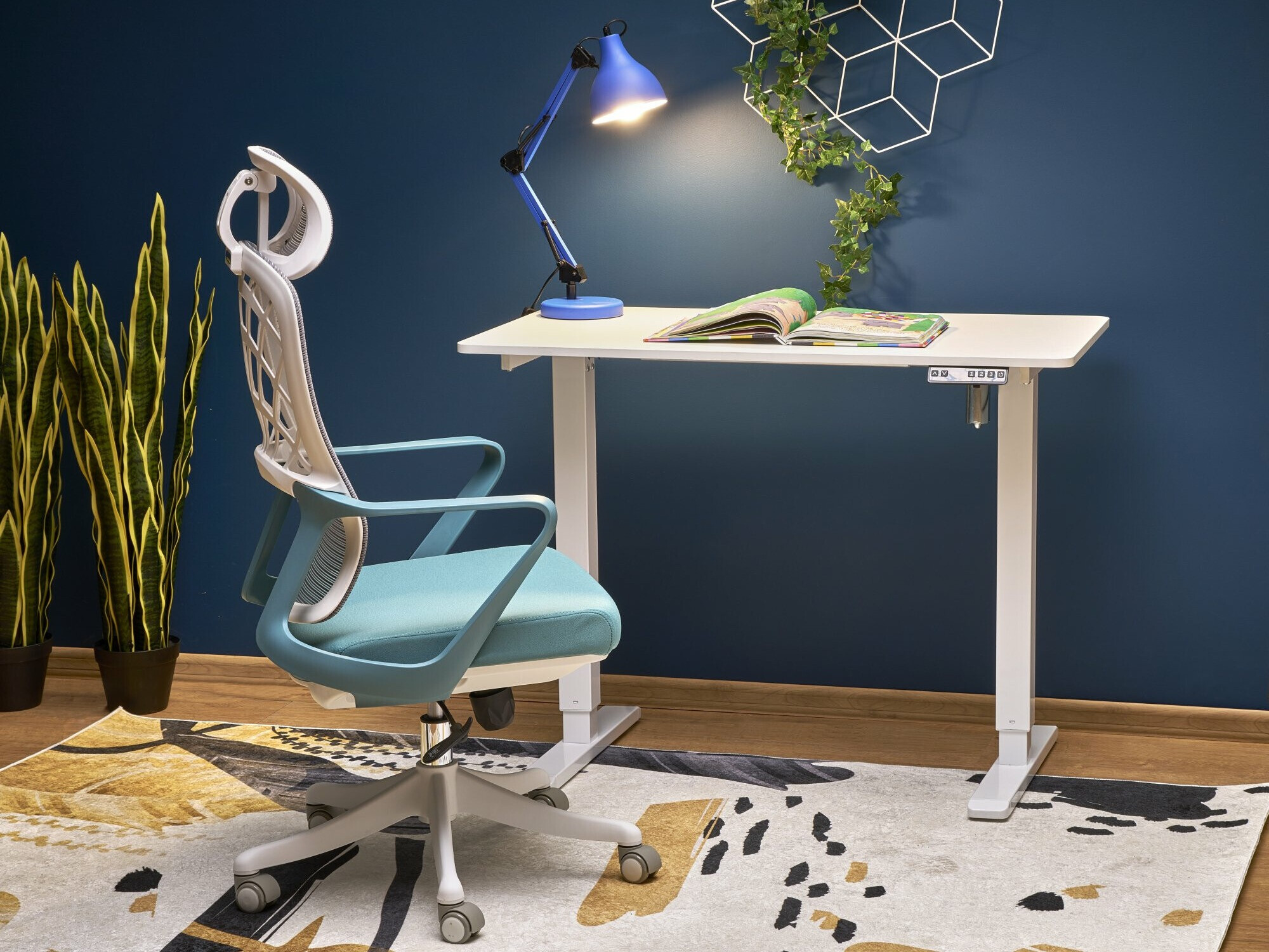 Rakstāmgalds ar regulējamu augstumu Houston 1704 (Balts)