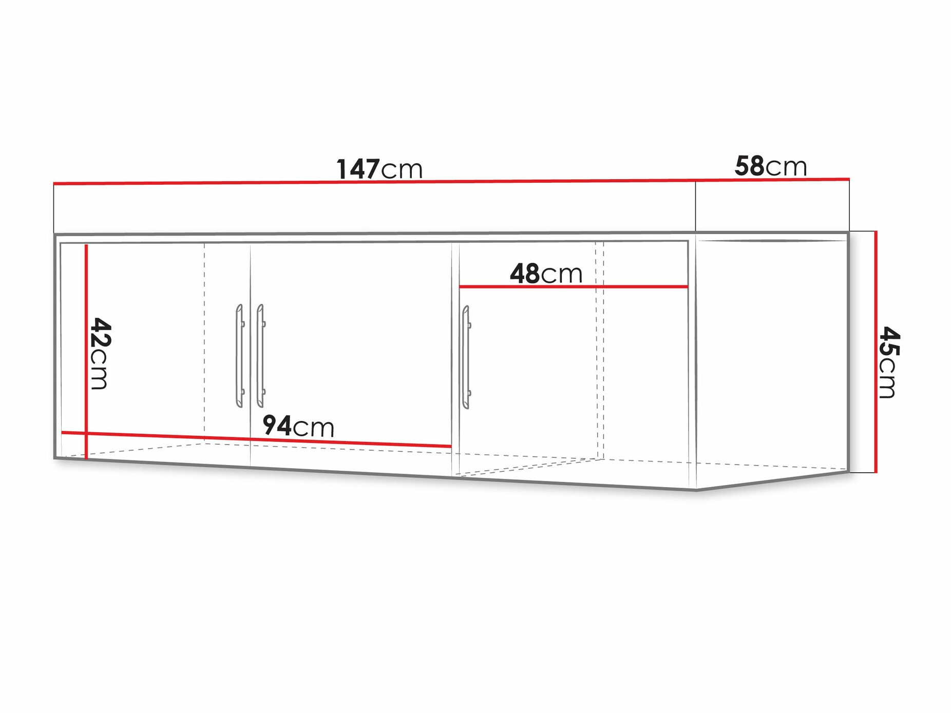 Skapis Dortivu 152 (Grafīts)