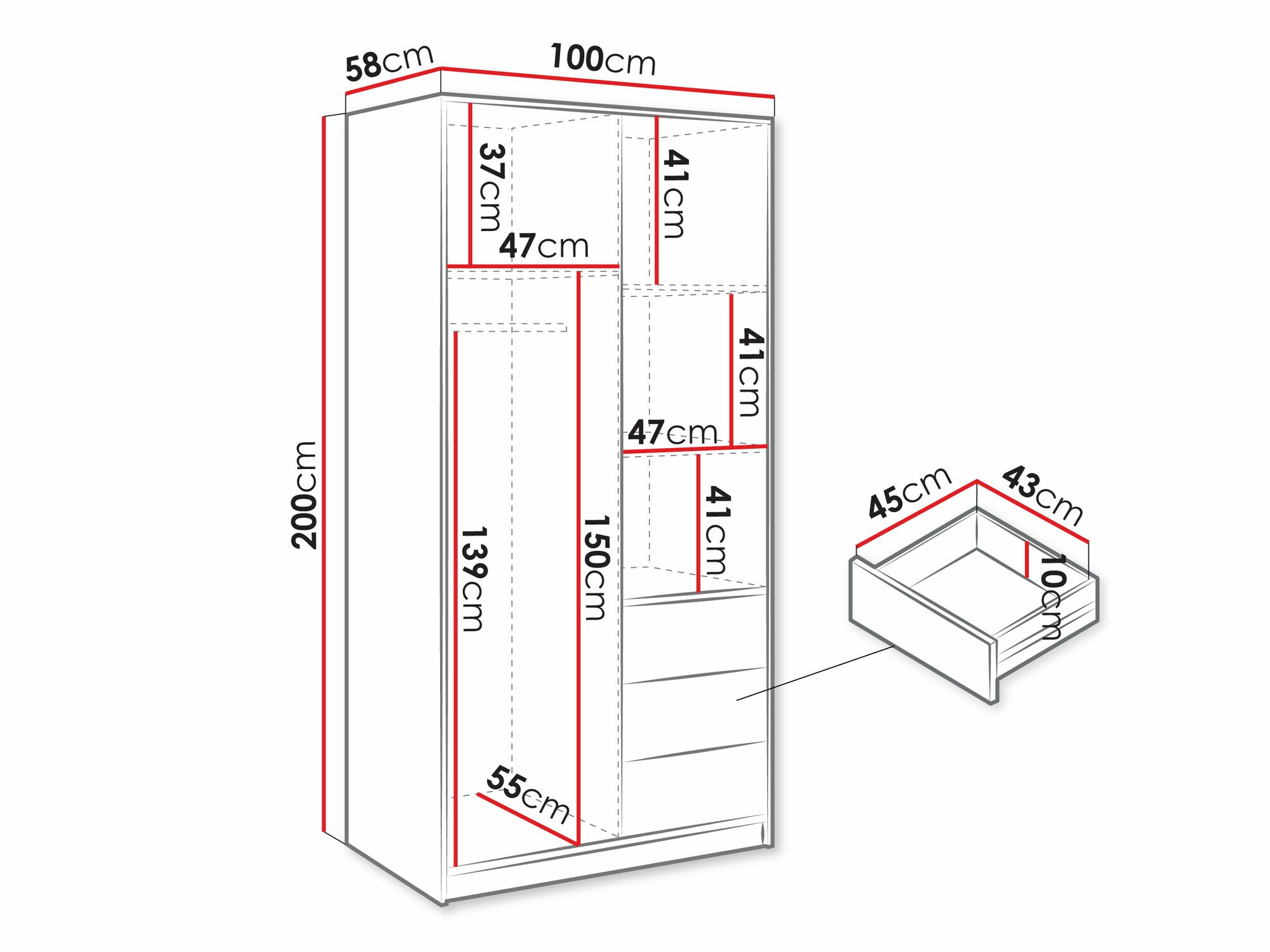 Шкаф Enolevo 104 (Белый + Дуб вотан)