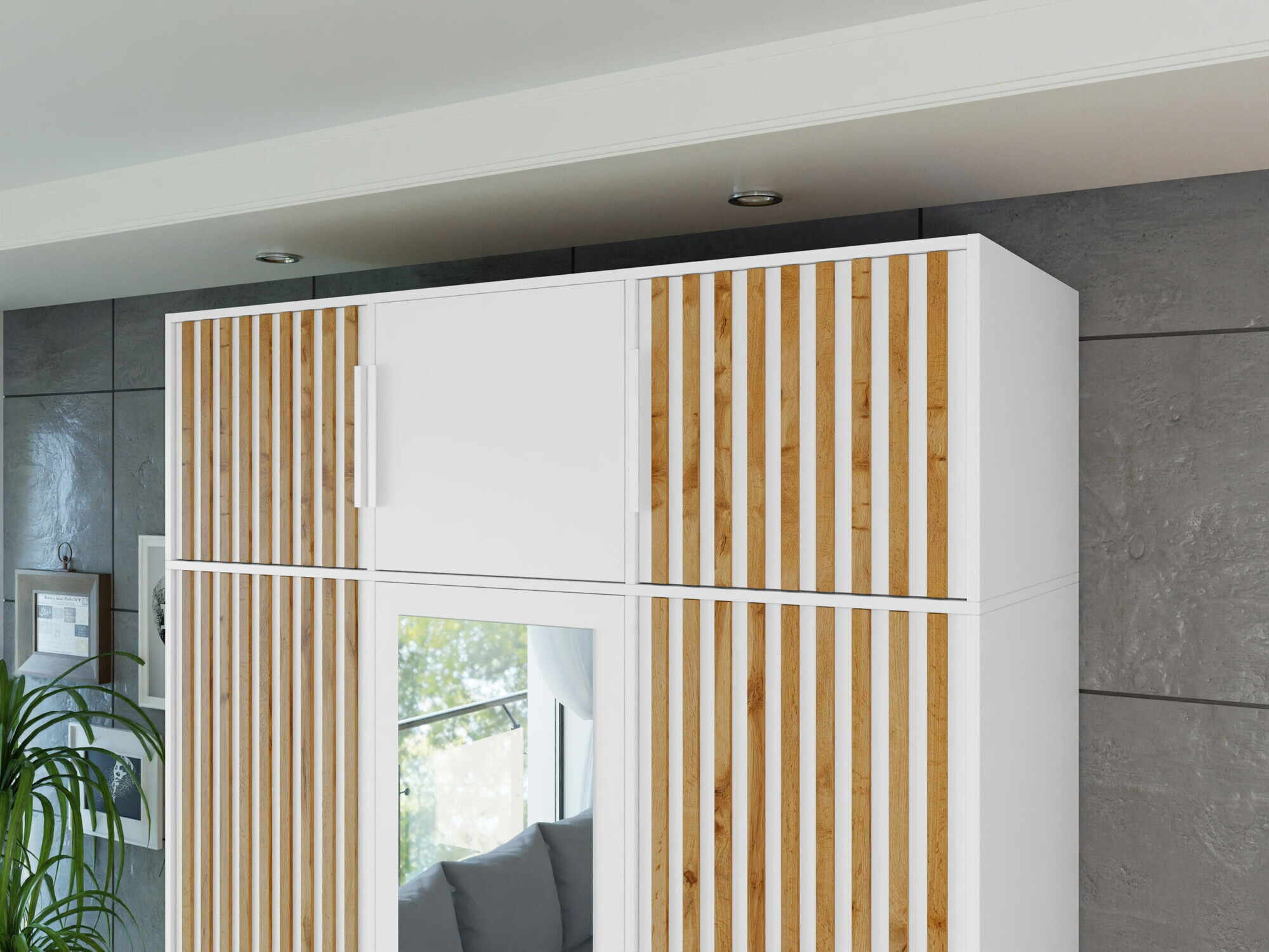 Шкафчик Enolevo 105 (Белый + Дуб вотан)