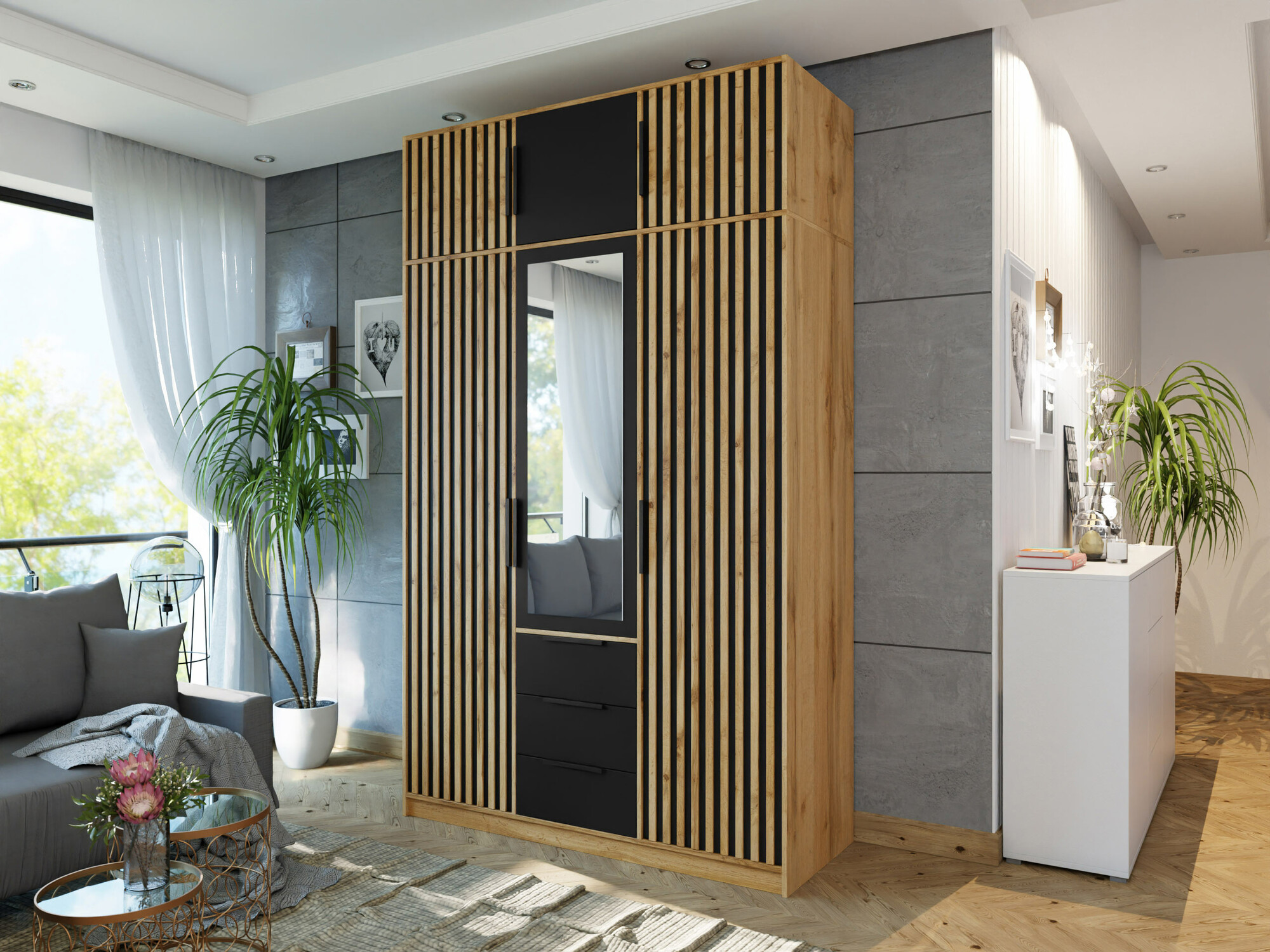 Skapis Collis I (Votan ozols + Melns)