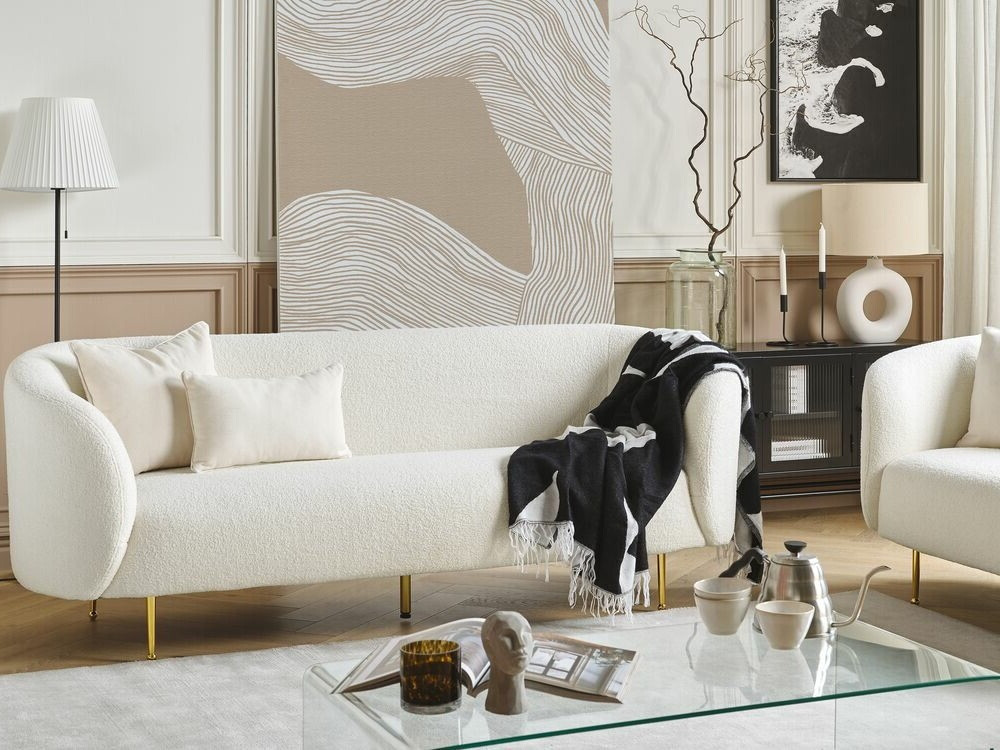 Диван Berwyn 2047 (Белый + Золотой)