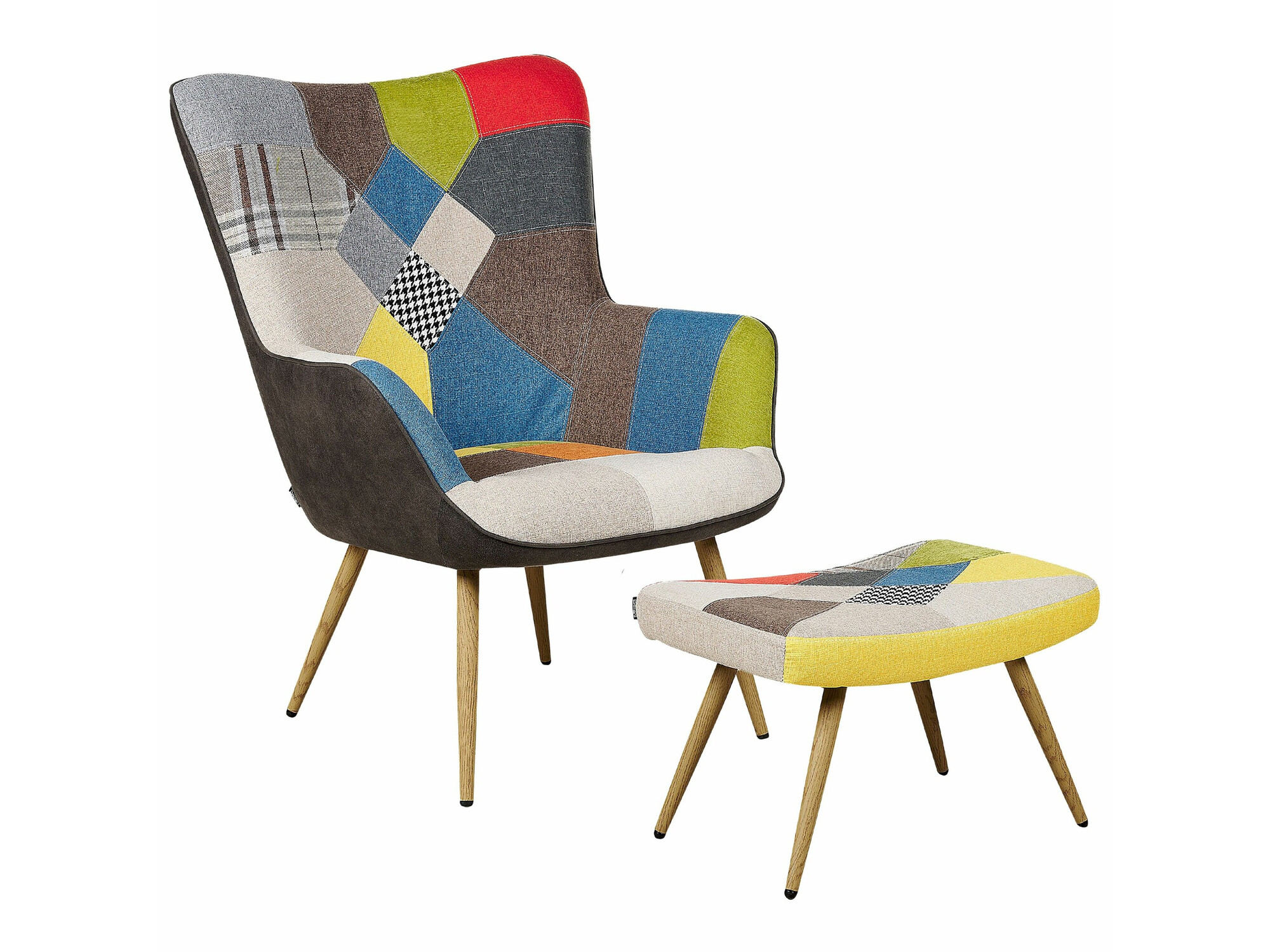 Кресло Berwyn 2048 (Чёрный + Синий + Желтый)