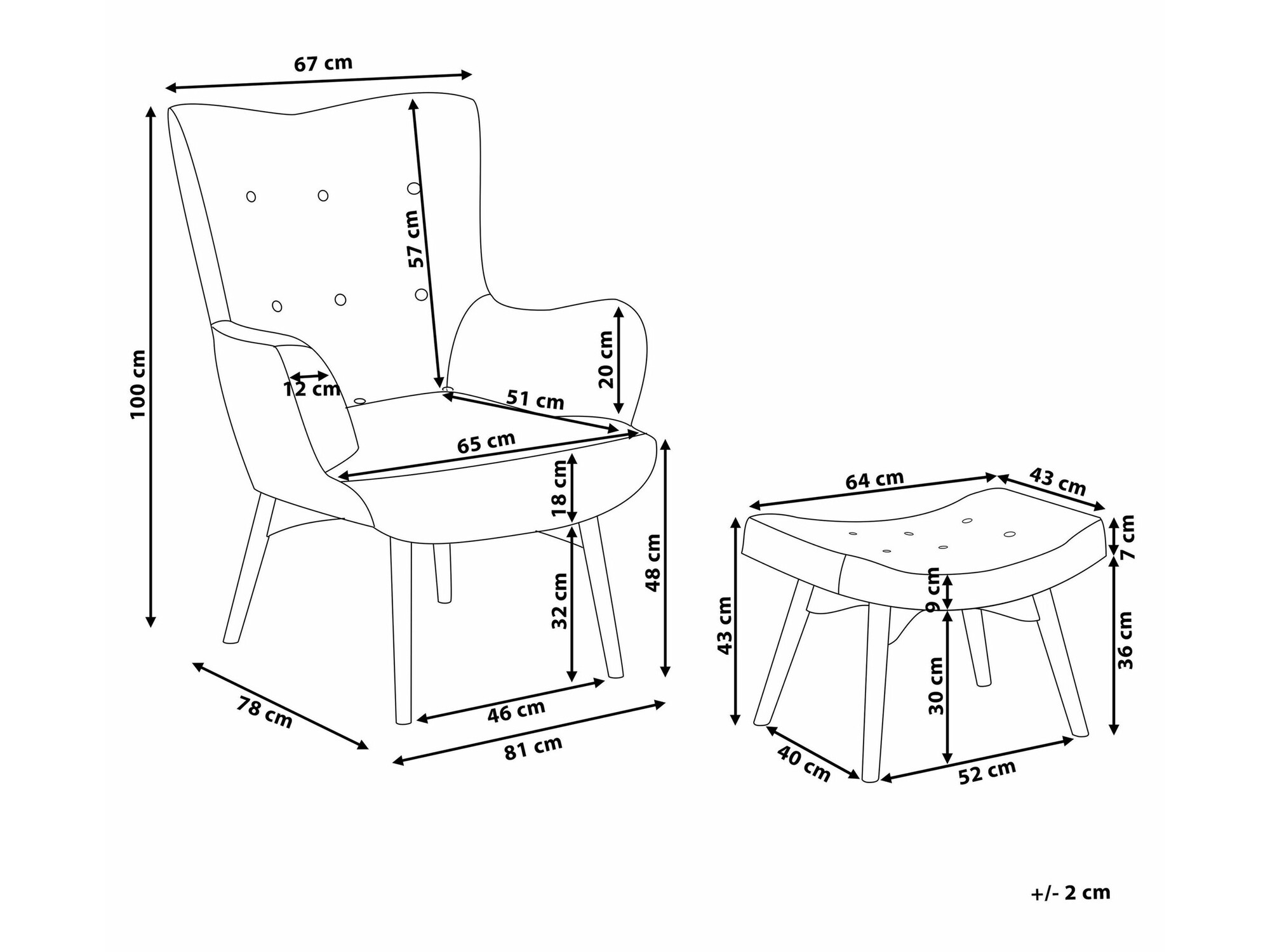 Кресло Berwyn 450 (Светло-коричневый + Светлое дерево)