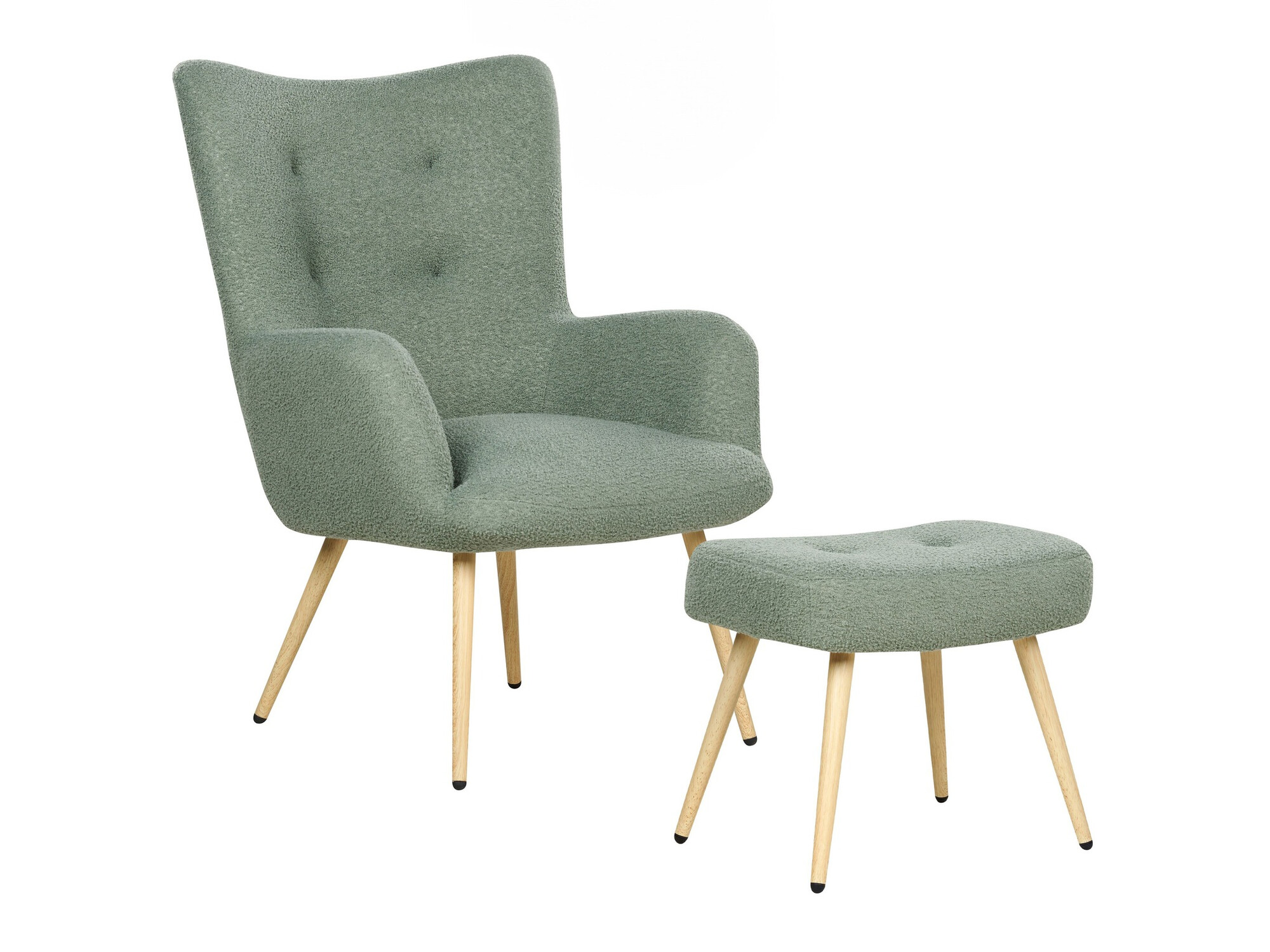 Кресло Berwyn 450 (Зелёный + Светлое дерево)