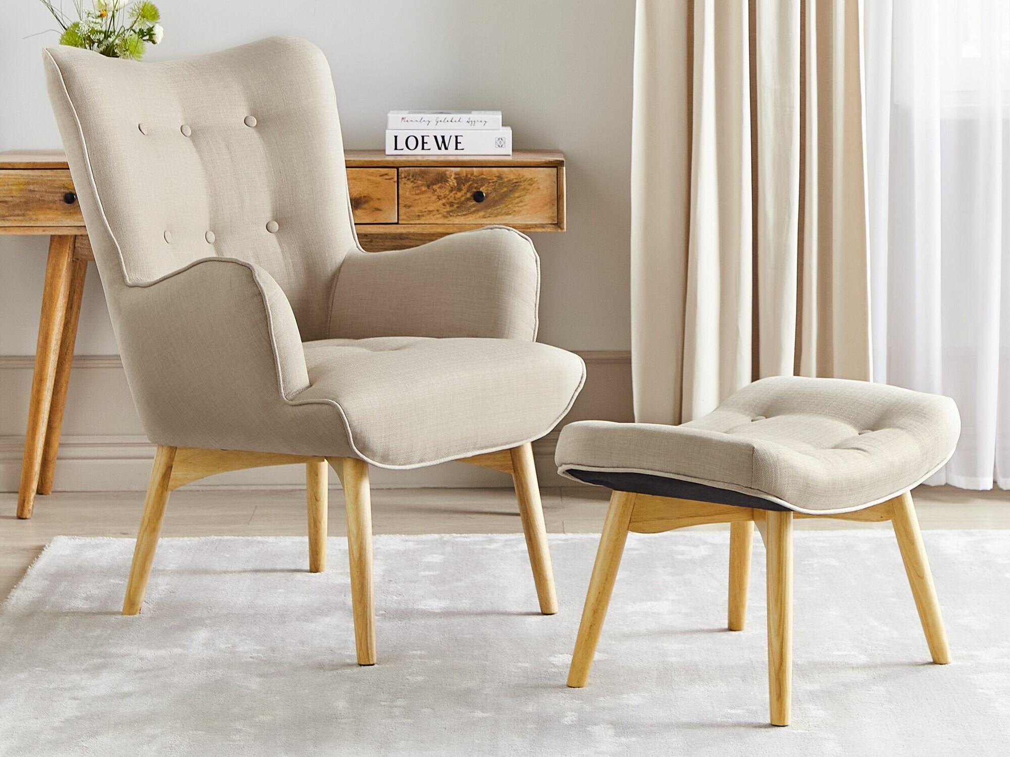 Krēsls Berwyn 450 (Gaiši brūns + Gaišs koks)