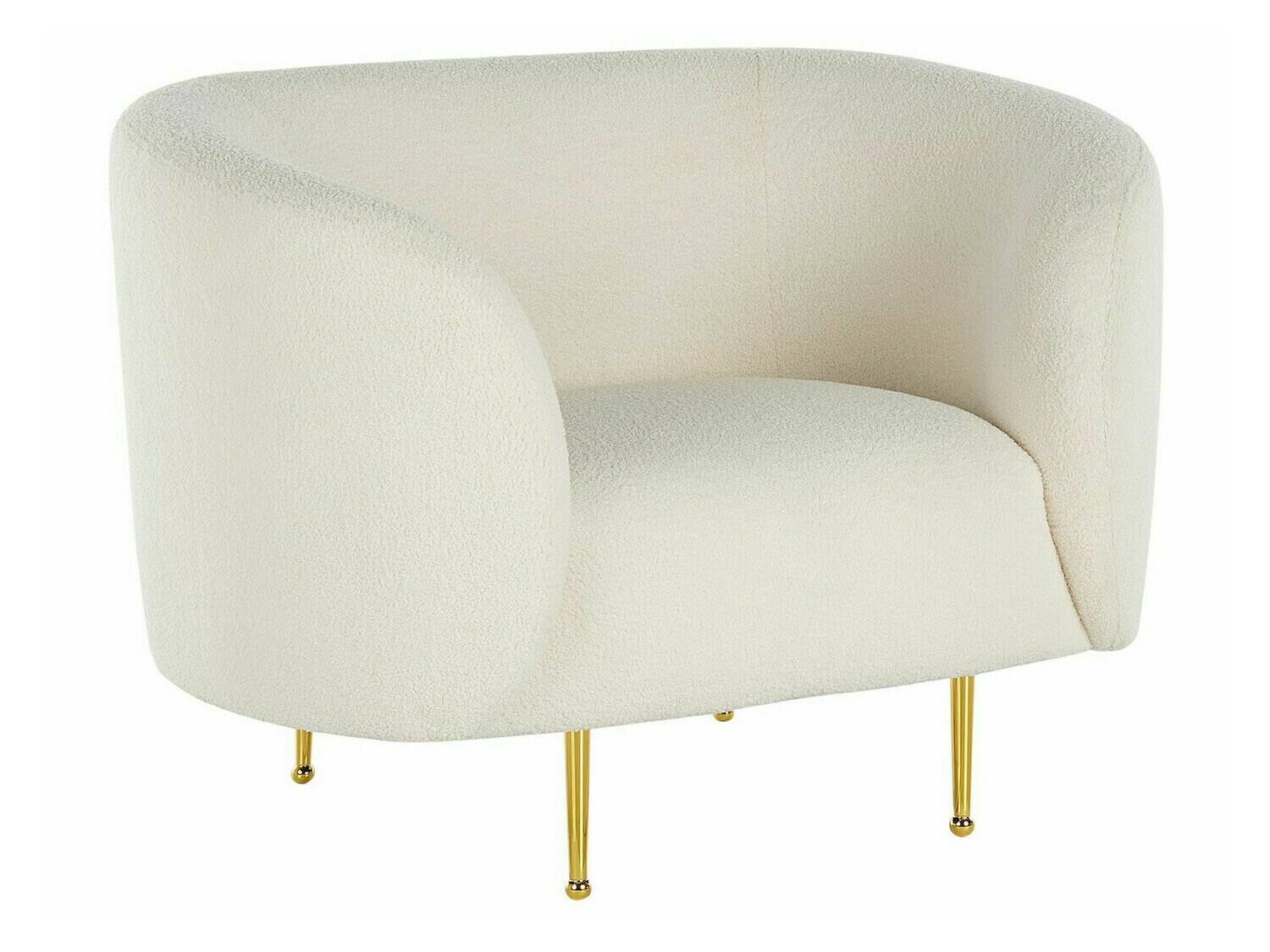 Mīksto mēbeļu komplekts Berwyn 2050 (Balts + Zelta)