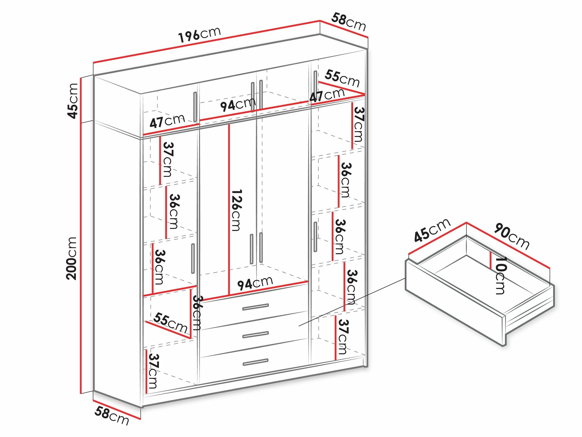 Skapis Enolevo 108 (Velingtonas ozols)