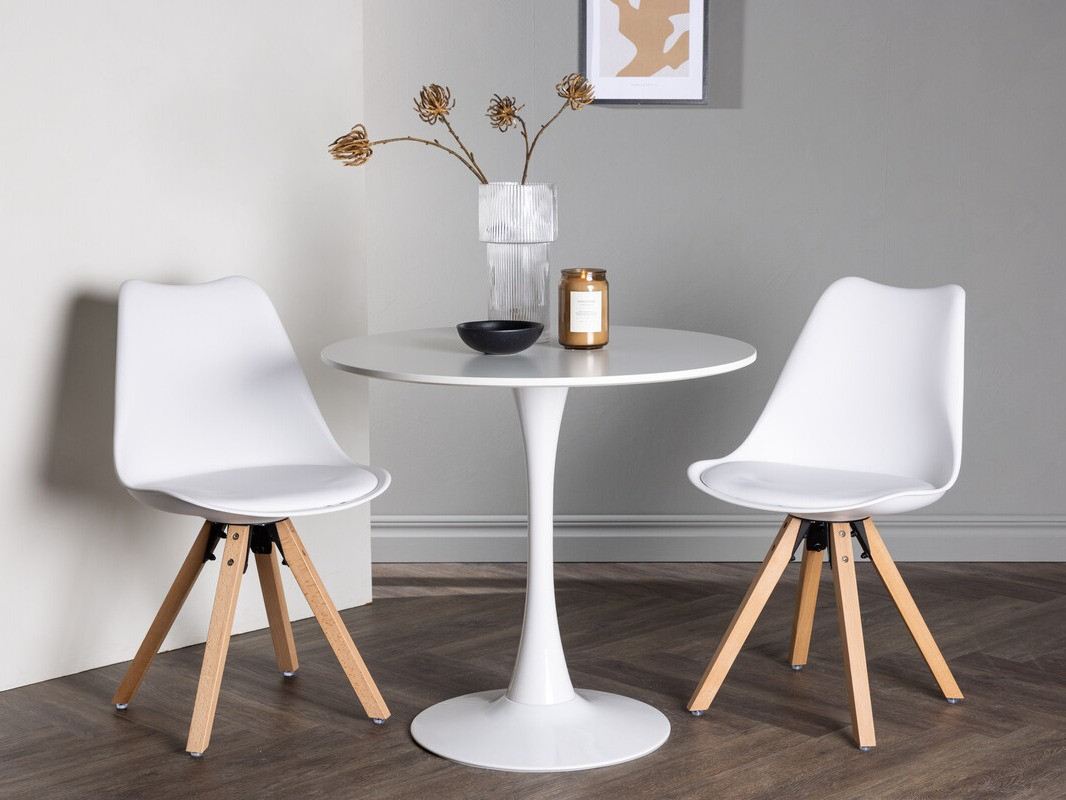 Ēdamistabas komplekts Dallas 4467 (Balts + Gaišs koks)