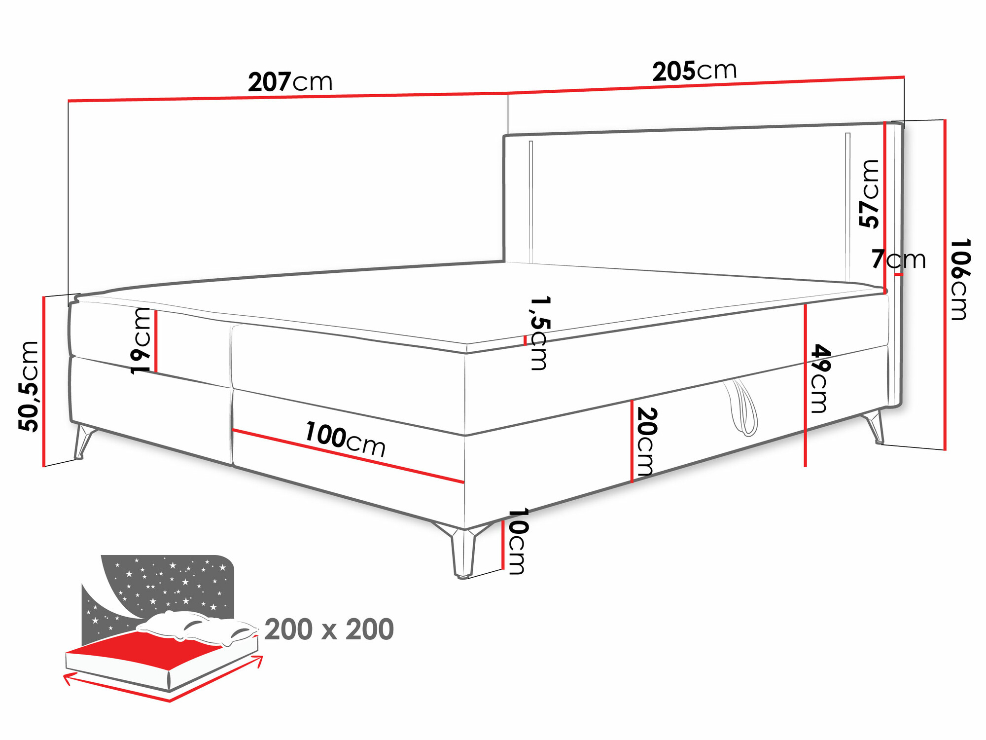 Kontinentālā gulta Memphis 147 (Manila 14)