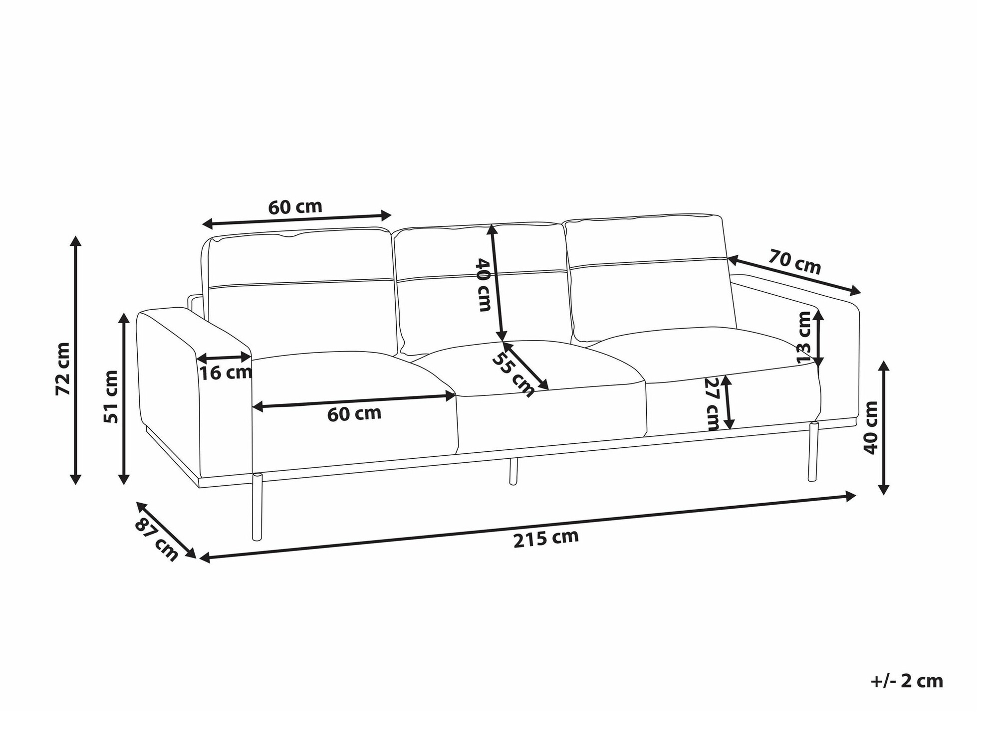 Dīvāns Berwyn 2065 (Brūns)