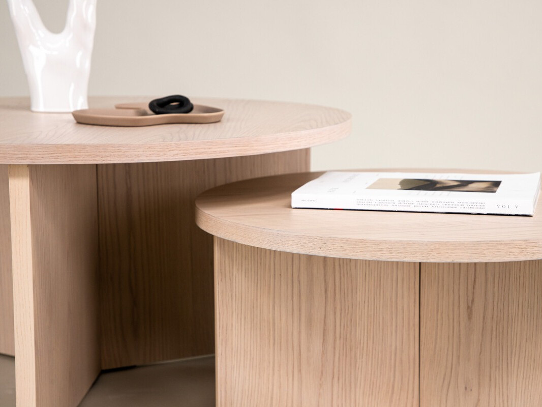 Žurnālu galdiņu komplekts Dallas 4475 (Gaišs koks)