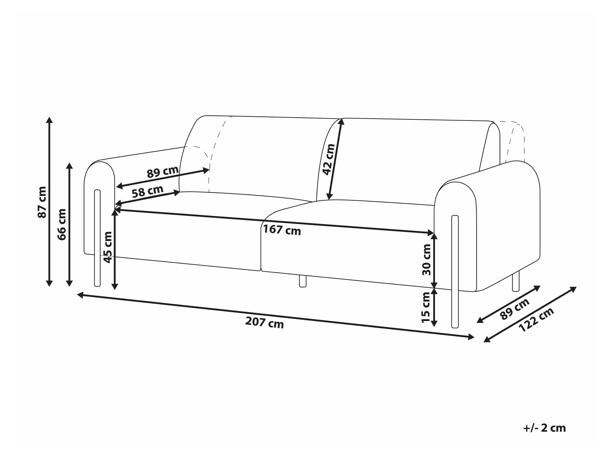 Dīvāns Berwyn 2069 (Bēšs)