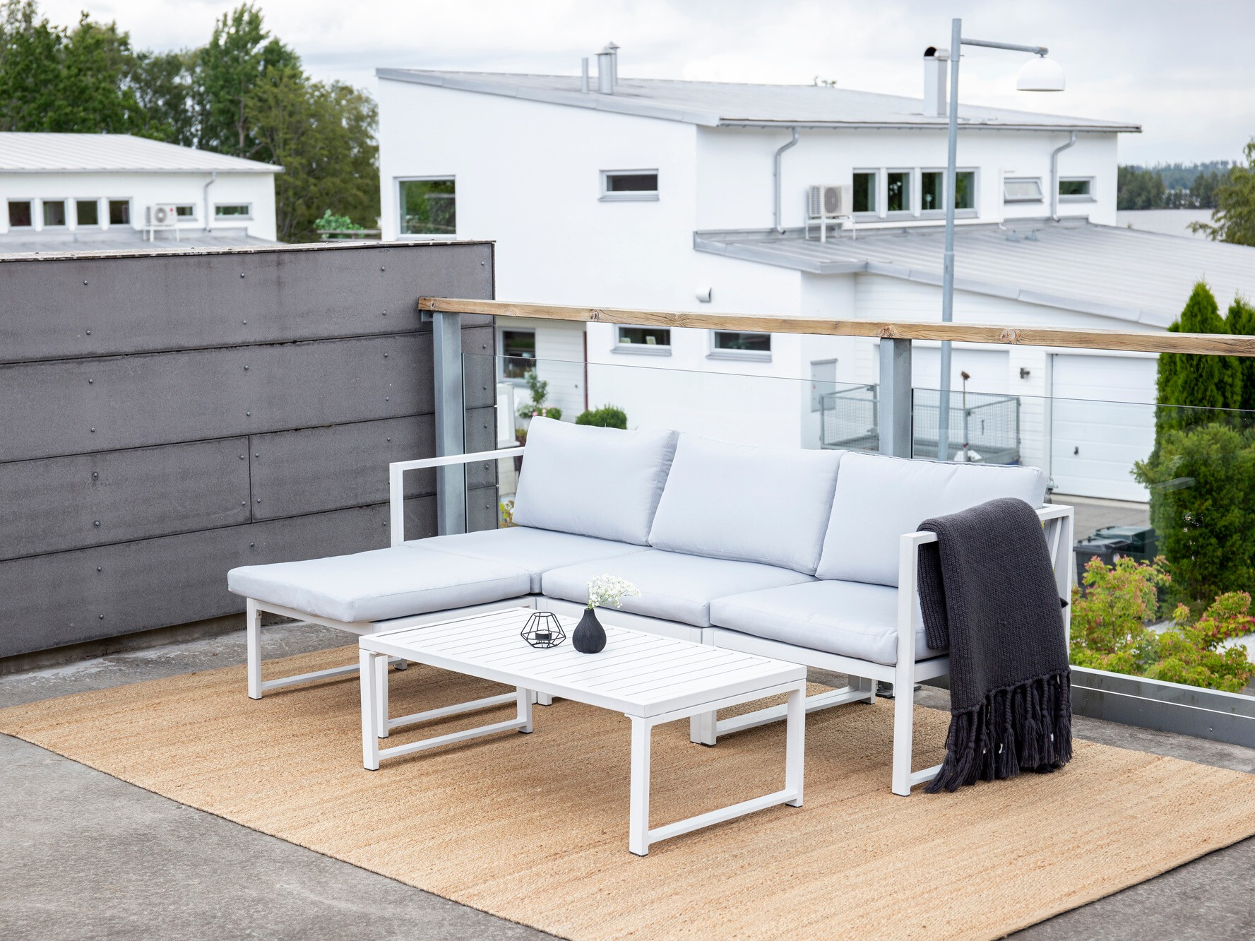 Садовый комплект Dallas 2180 (Белый + Серый)