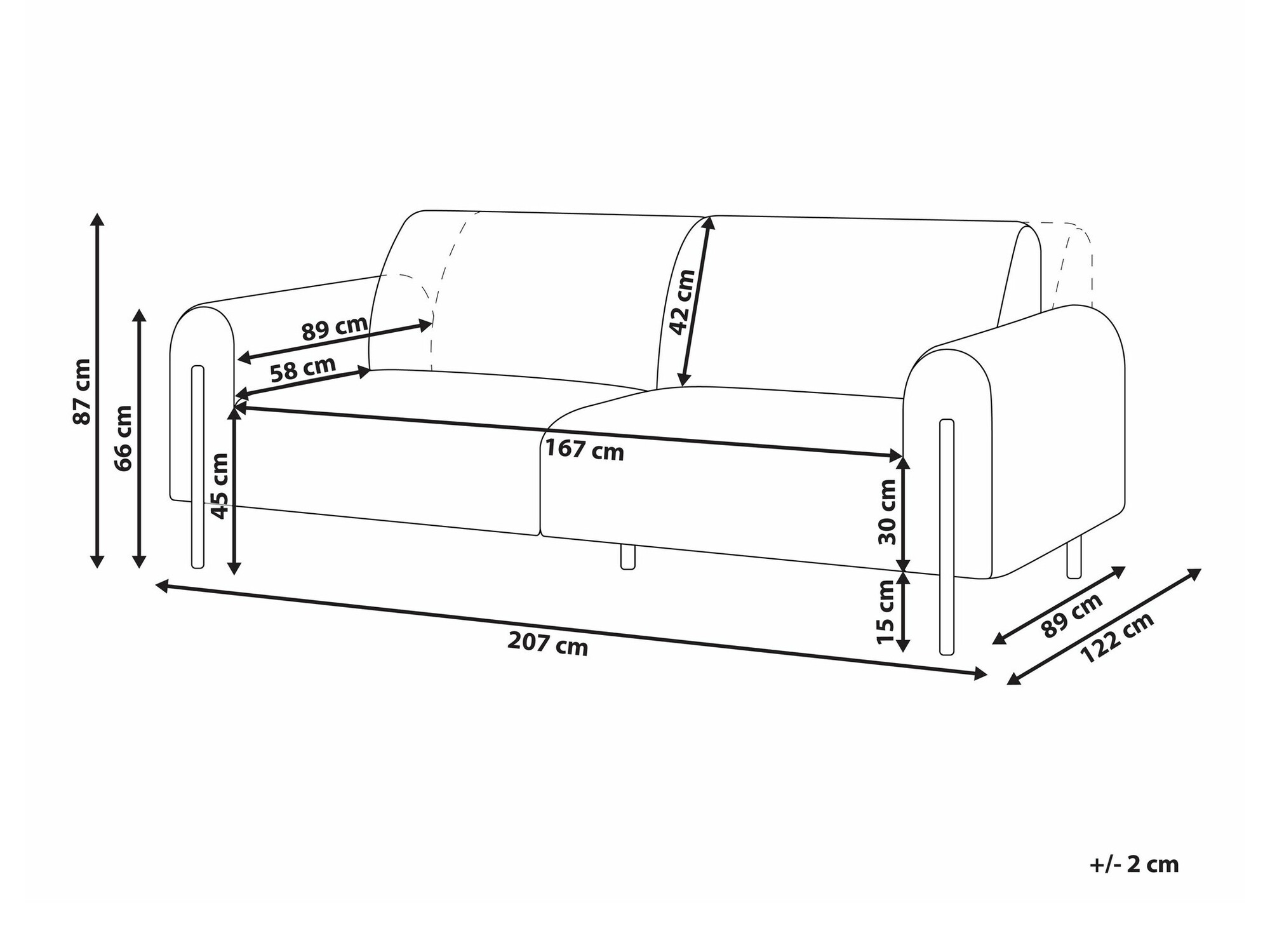 Диван Berwyn 2069 (Крем)