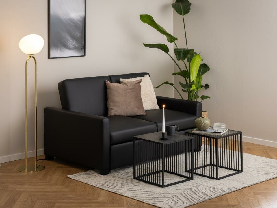 Кофейный столик Norsica 634 (Черный мрамор + Чёрный)