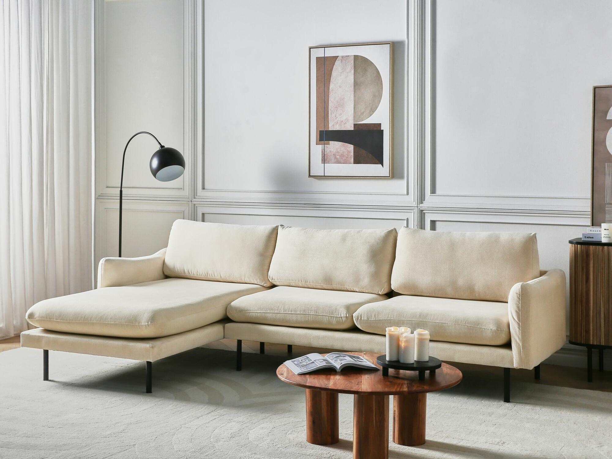 Stūra dīvāns Berwyn 1825 (Krēms)