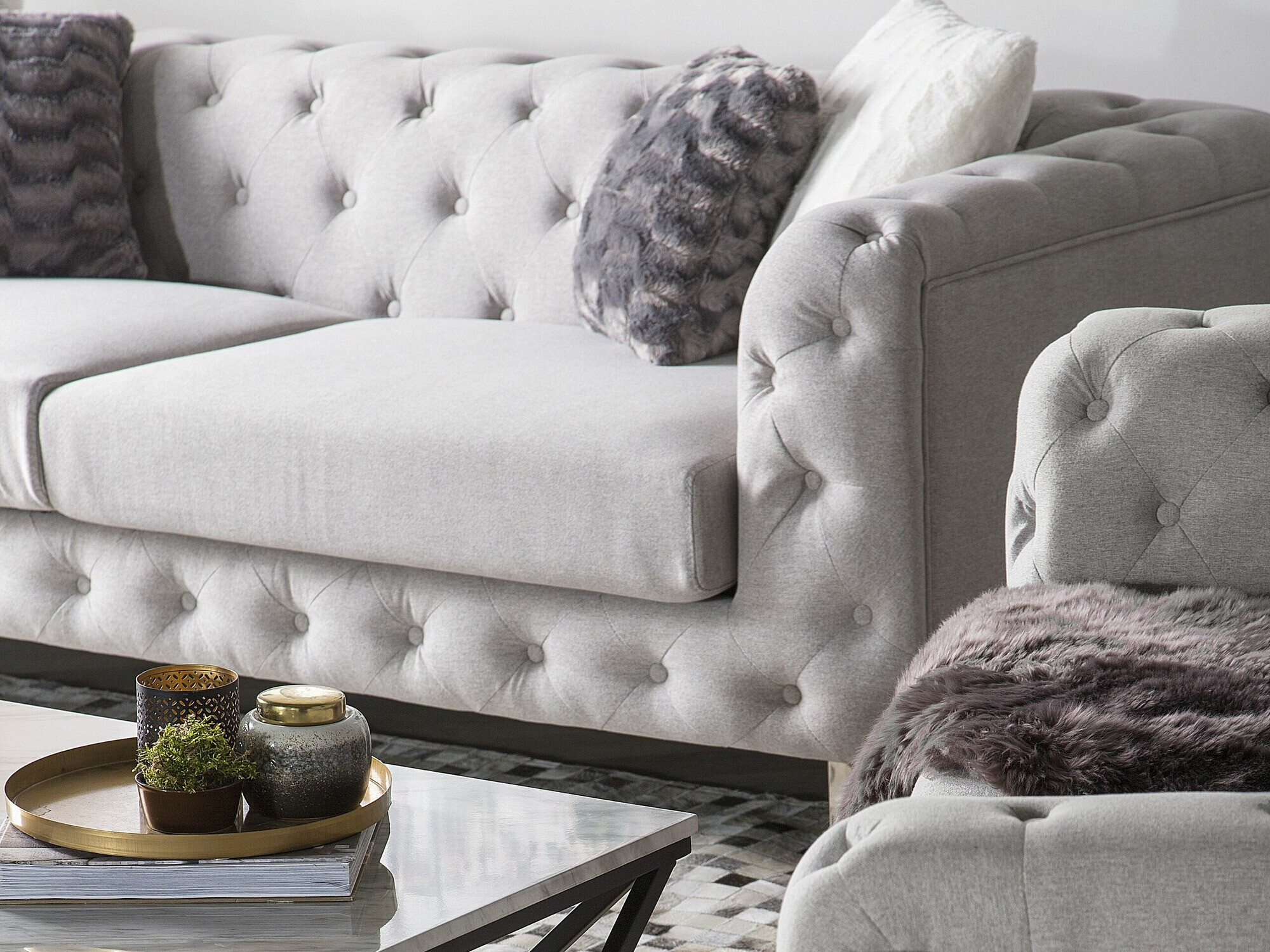 Chesterfield dīvāns Berwyn 2090 (Bēšs)