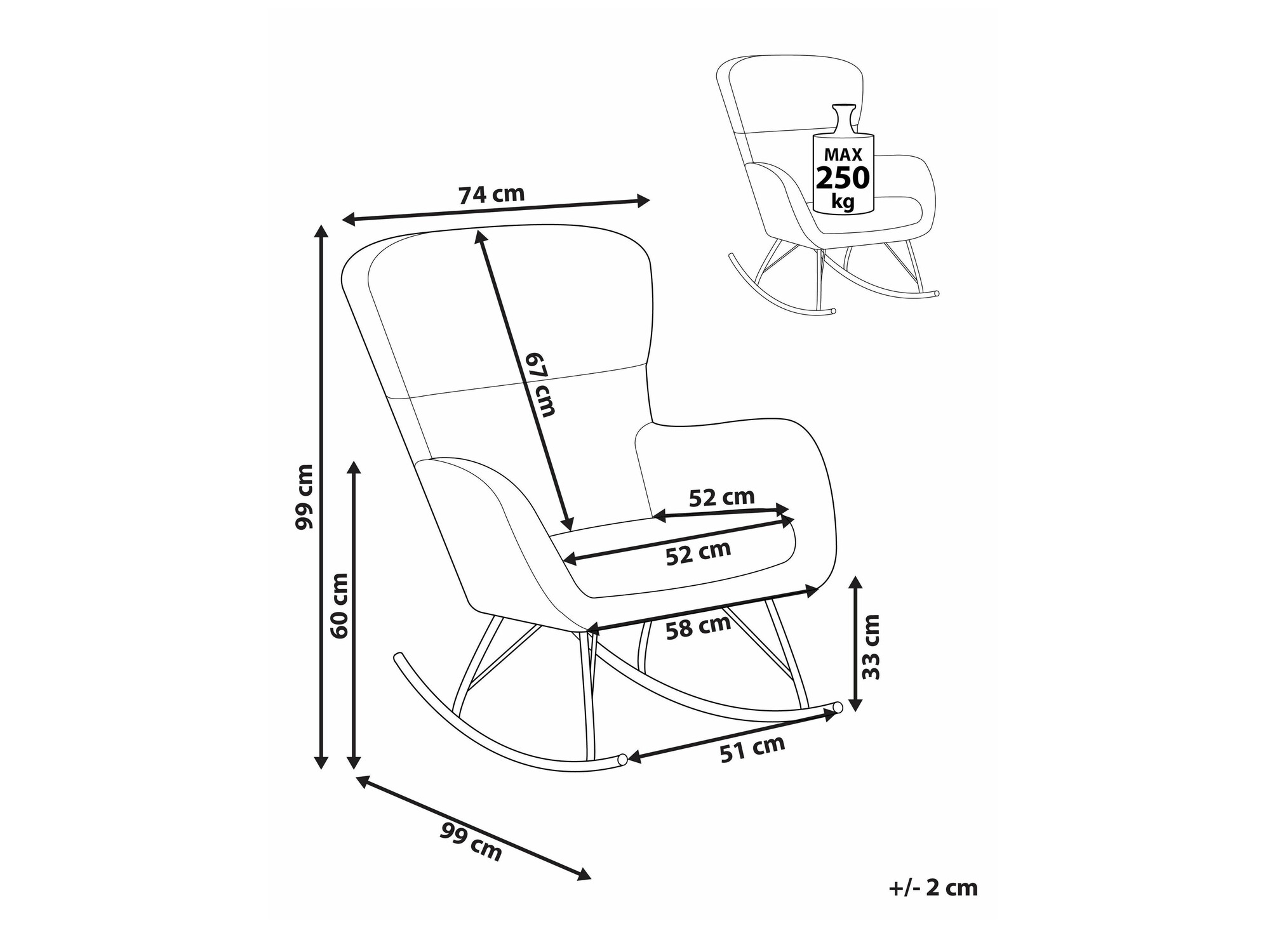 Šūpuļkrēsls Berwyn 1434 (Oranžs + Zelta)